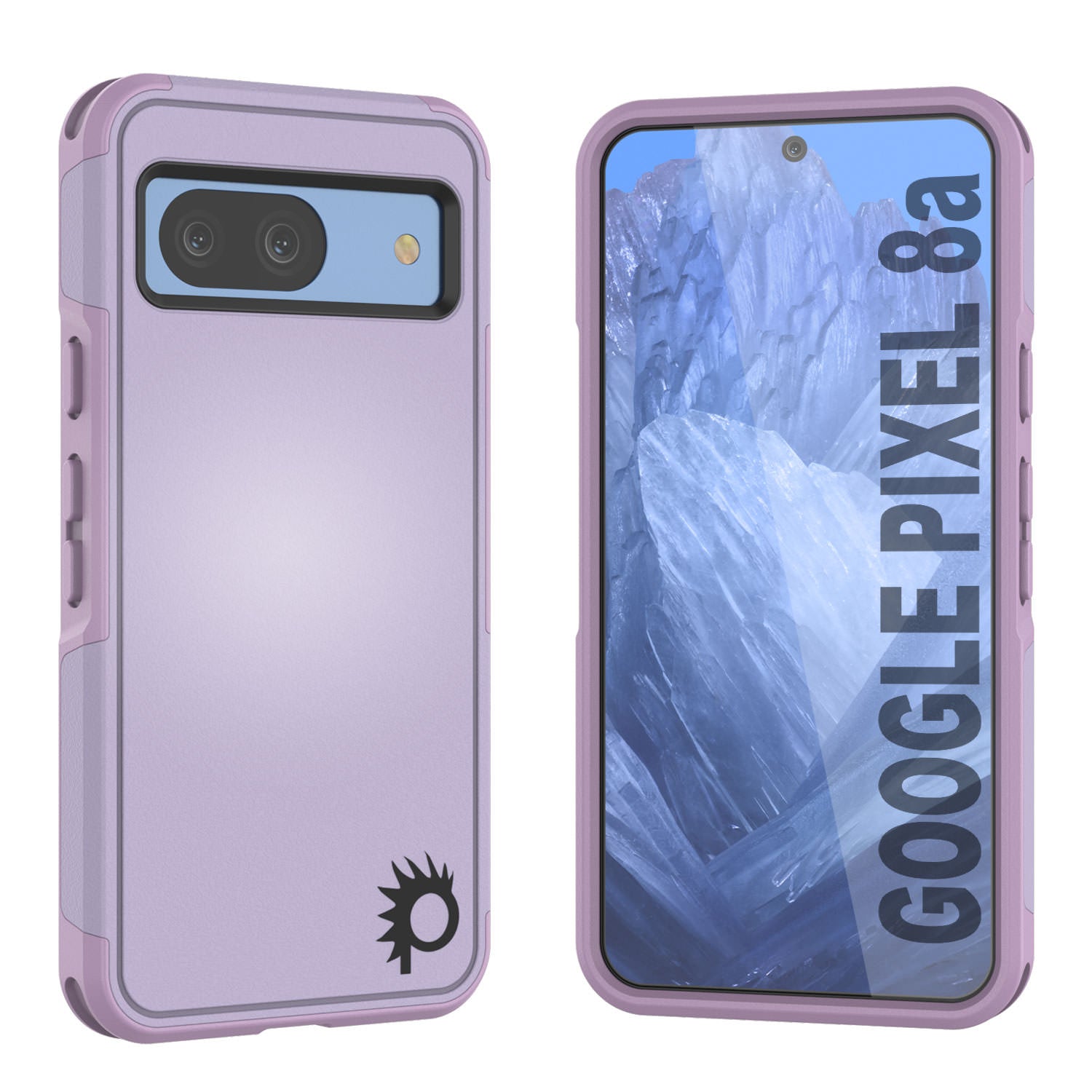 PunkCase Google Pixel 9 Pro XL Case, [Spartan 2.0 Series] Clear Rugged Heavy Duty Cover W/Built in Screen Protector [Lilac]