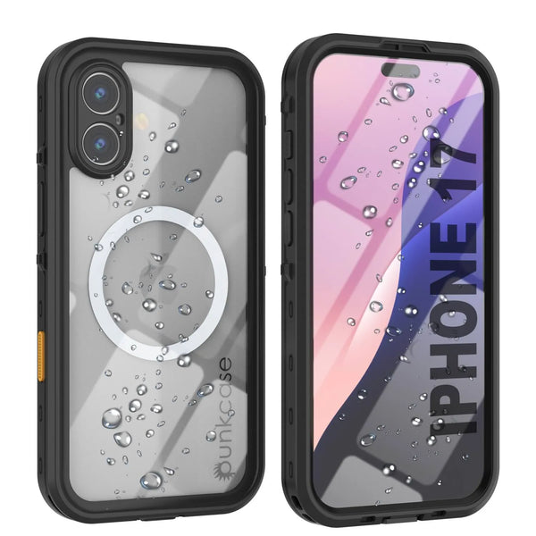 iPhone 17 Waterproof IP68 Case, Punkcase [Black] [StudStar Series] [Slim Fit]