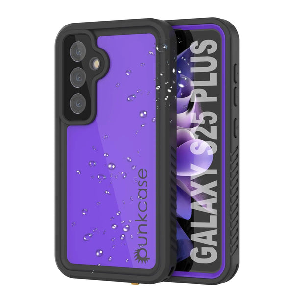 Galaxy S25+ Plus Waterproof Case PunkCase StudStar Purple Thin 6.7ft Underwater IP68 Shock/Snow Proof