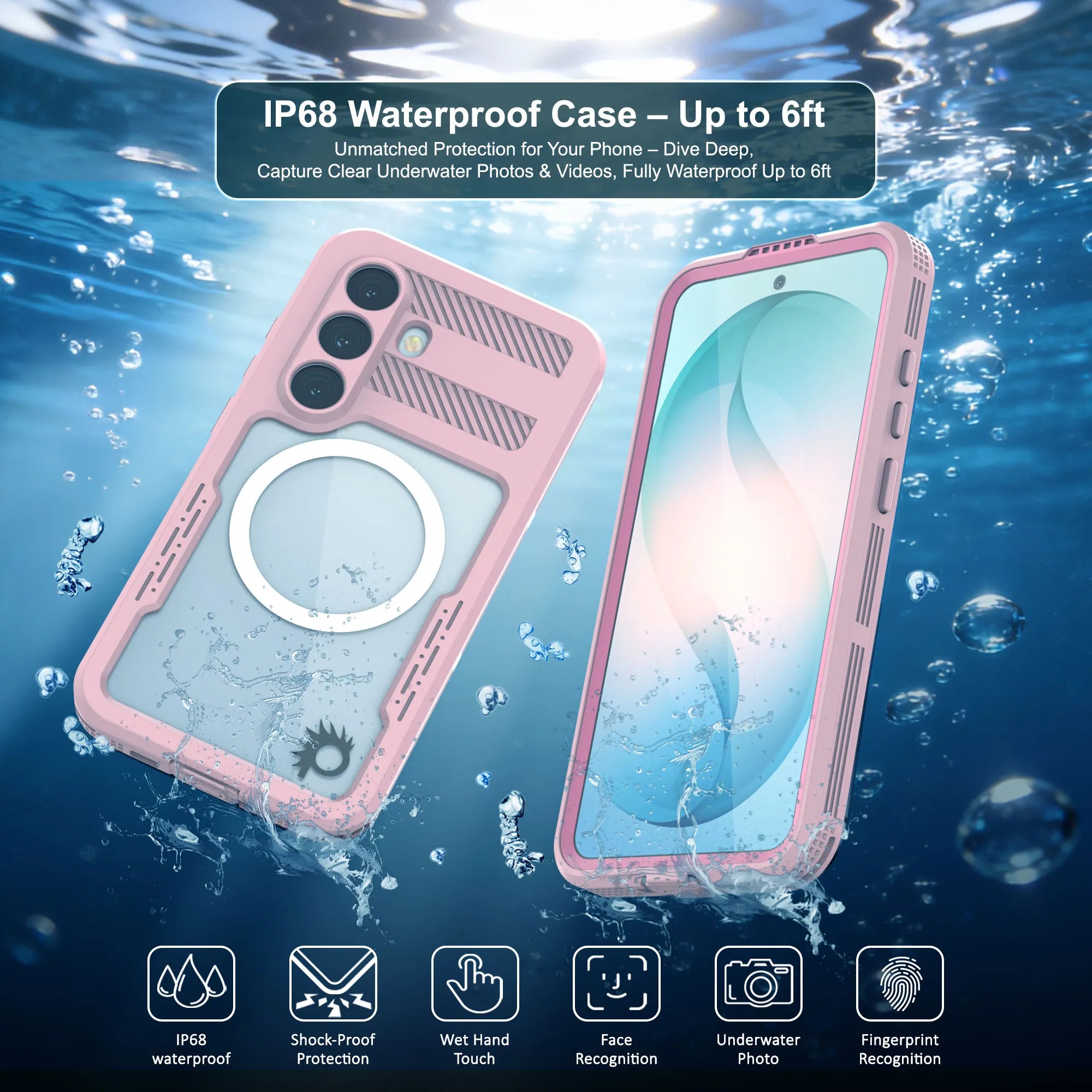 Galaxy S26+ Plus Waterproof Case [Alpine 2.0 Series] [Slim Fit] [IP68 Certified] [Shockproof] [Pink]