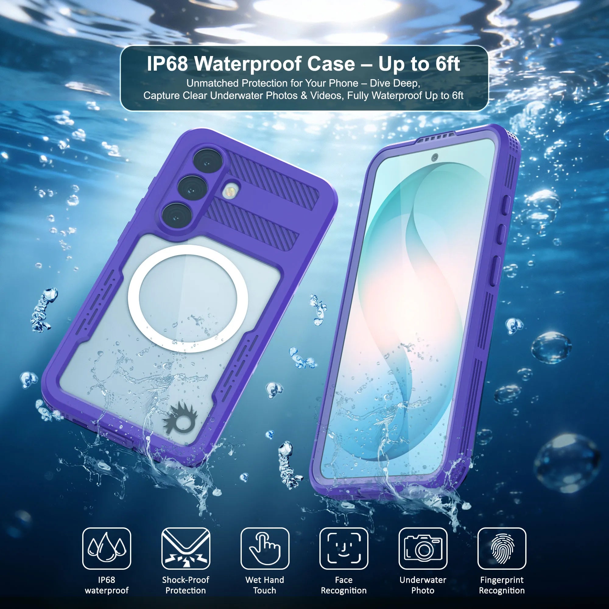 Galaxy S26 Waterproof Case [Alpine 2.0 Series] [Slim Fit] [IP68 Certified] [Shockproof] [Purple]