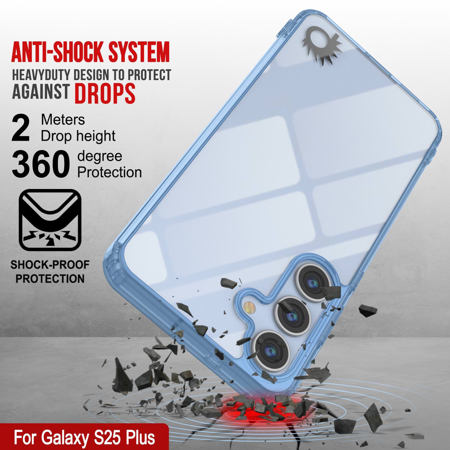 Galaxy S25 Plus Case [Clear Acrylic Series] [Non-Slip] For Galaxy S25 Plus [Blue]