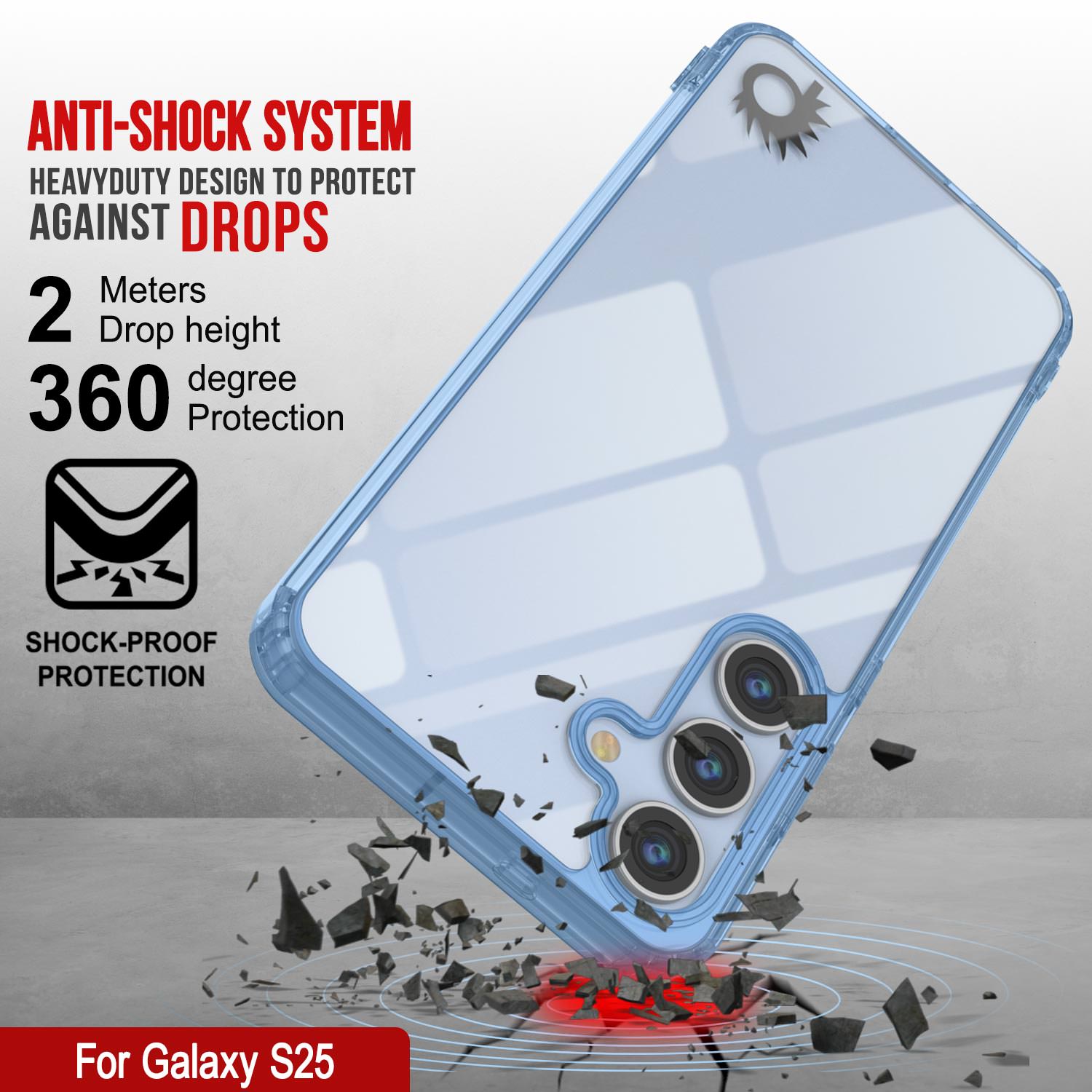 Galaxy S25 Case [Clear Acrylic Series] [Non-Slip] For Galaxy S25 [Blue]