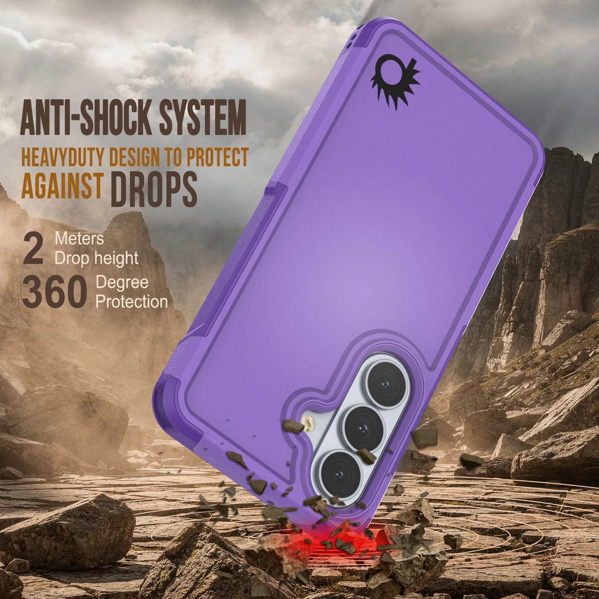 PunkCase Galaxy S26+ Plus Case, [Spartan 2.0 Series] Clear Rugged Heavy Duty Cover [Purple]