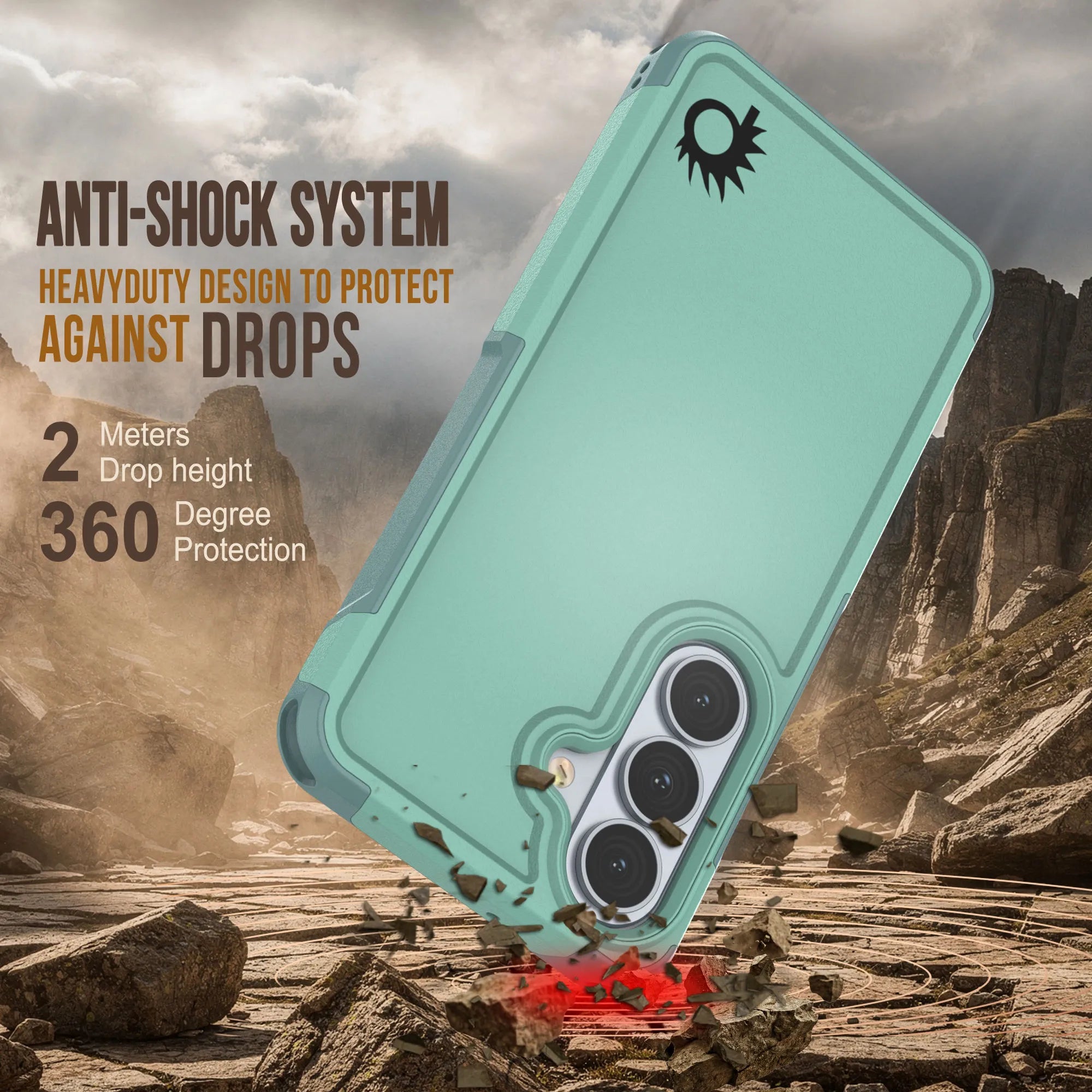 PunkCase Galaxy S26+ Plus Case, [Spartan 2.0 Series] Clear Rugged Heavy Duty Cover [Teal]