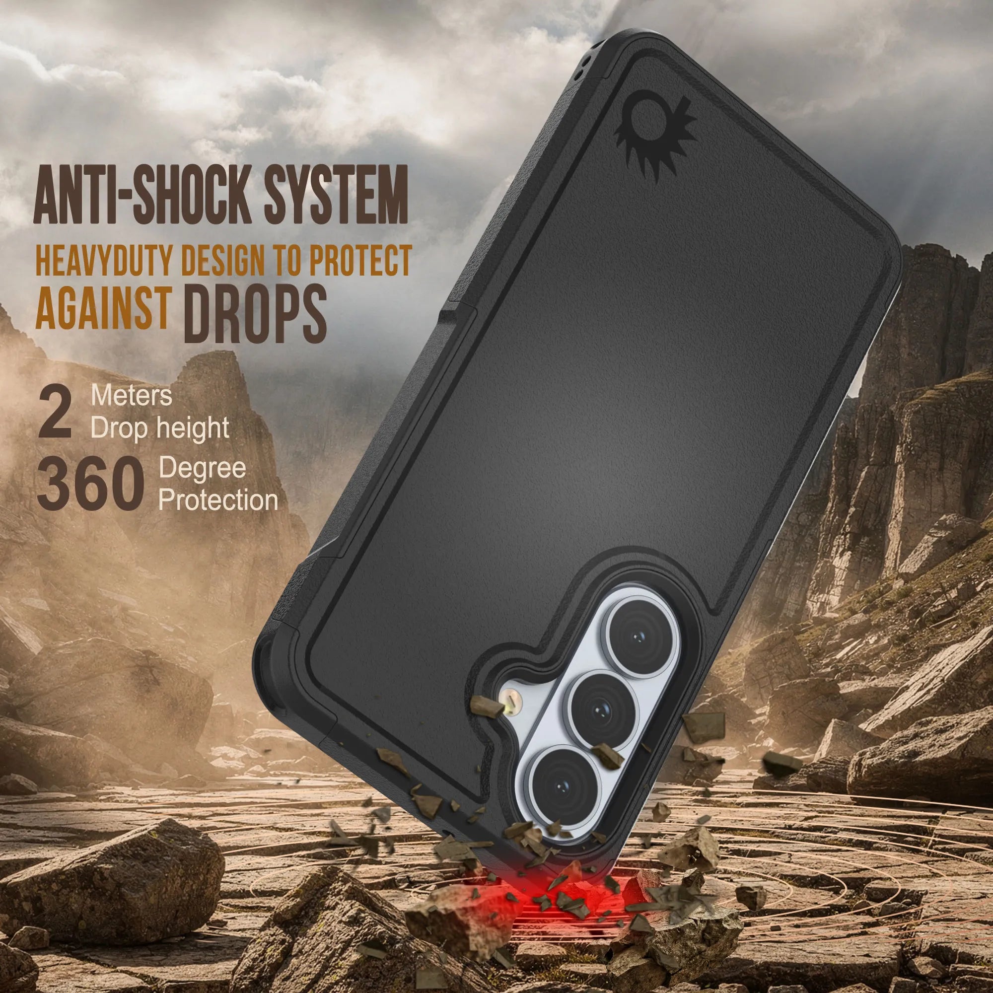 PunkCase Galaxy S26+ Plus Case, [Spartan 2.0 Series] Clear Rugged Heavy Duty Cover [Black]