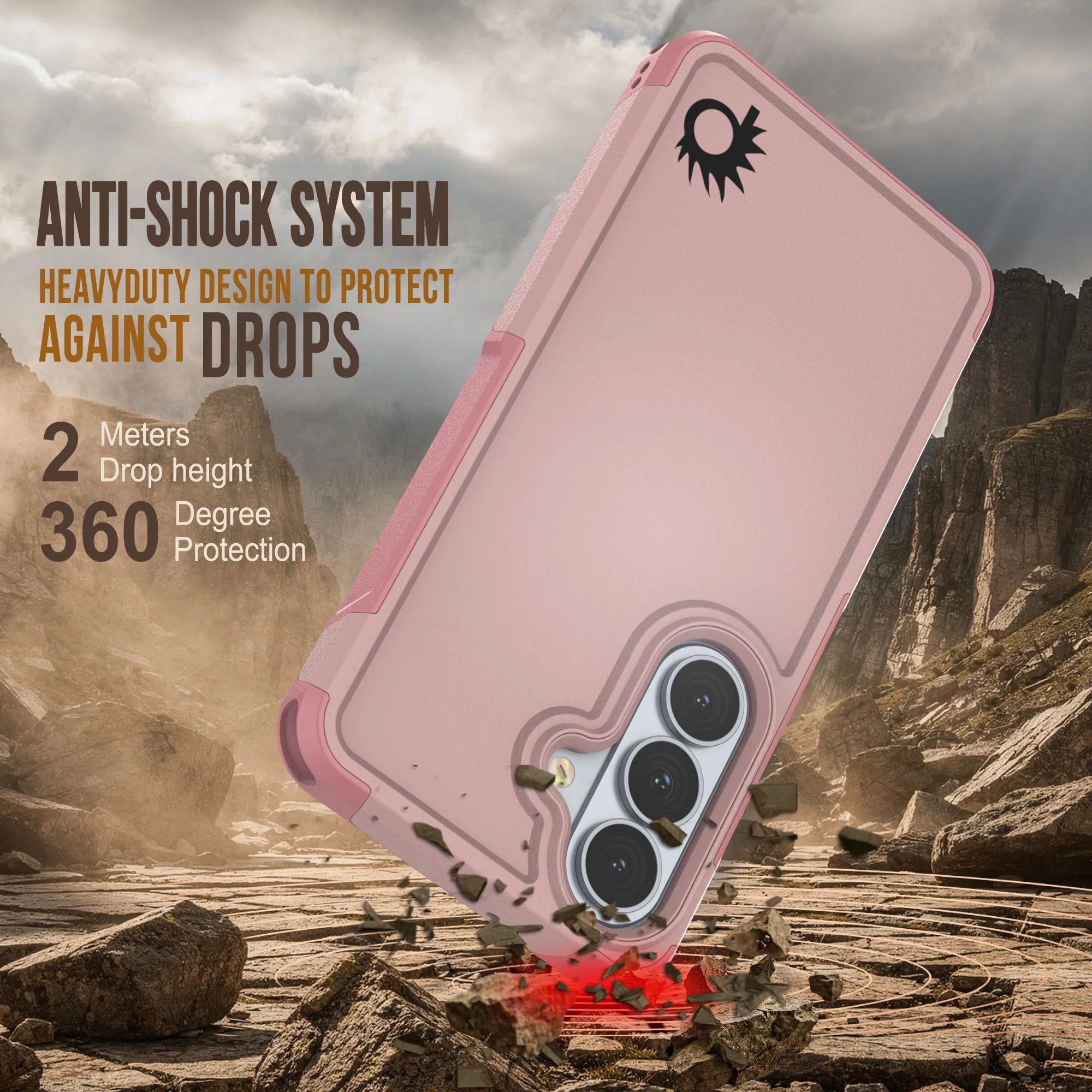 PunkCase Galaxy S26+ Plus Case, [Spartan 2.0 Series] Clear Rugged Heavy Duty Cover [Pink]