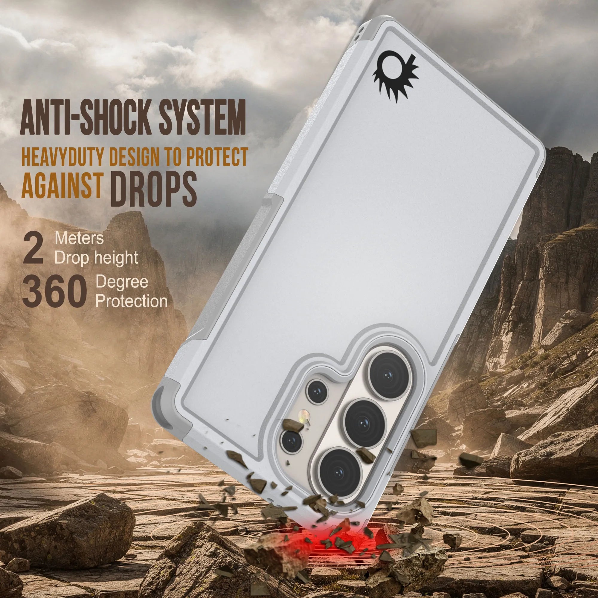 PunkCase Galaxy S26 Ultra Case, [Spartan 2.0 Series] Clear Rugged Heavy Duty Cover [White]