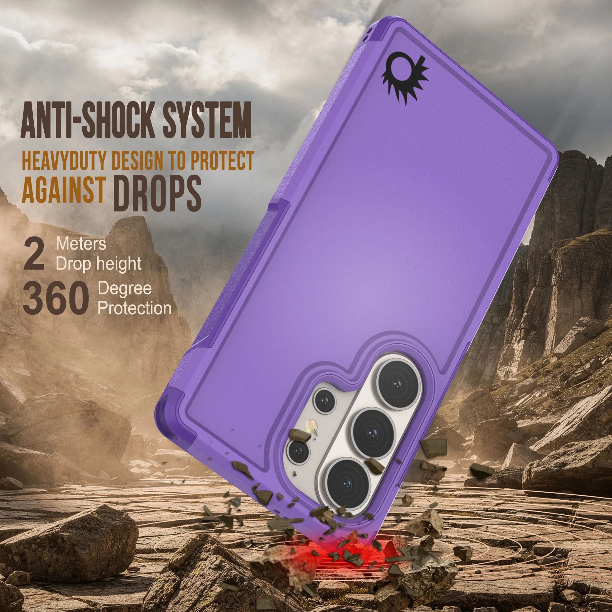 PunkCase Galaxy S26 Ultra Case, [Spartan 2.0 Series] Clear Rugged Heavy Duty Cover [Purple]