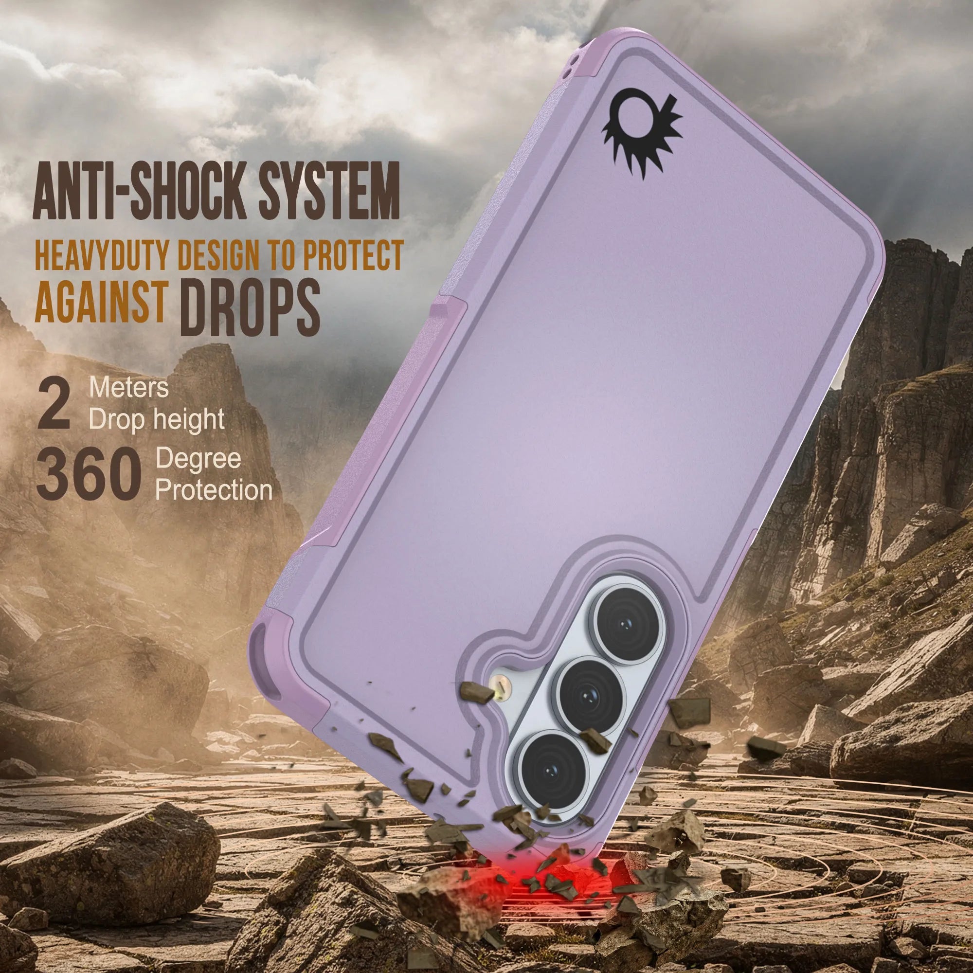 PunkCase Galaxy S26 Case, [Spartan 2.0 Series] Clear Rugged Heavy Duty Cover [Lilac]