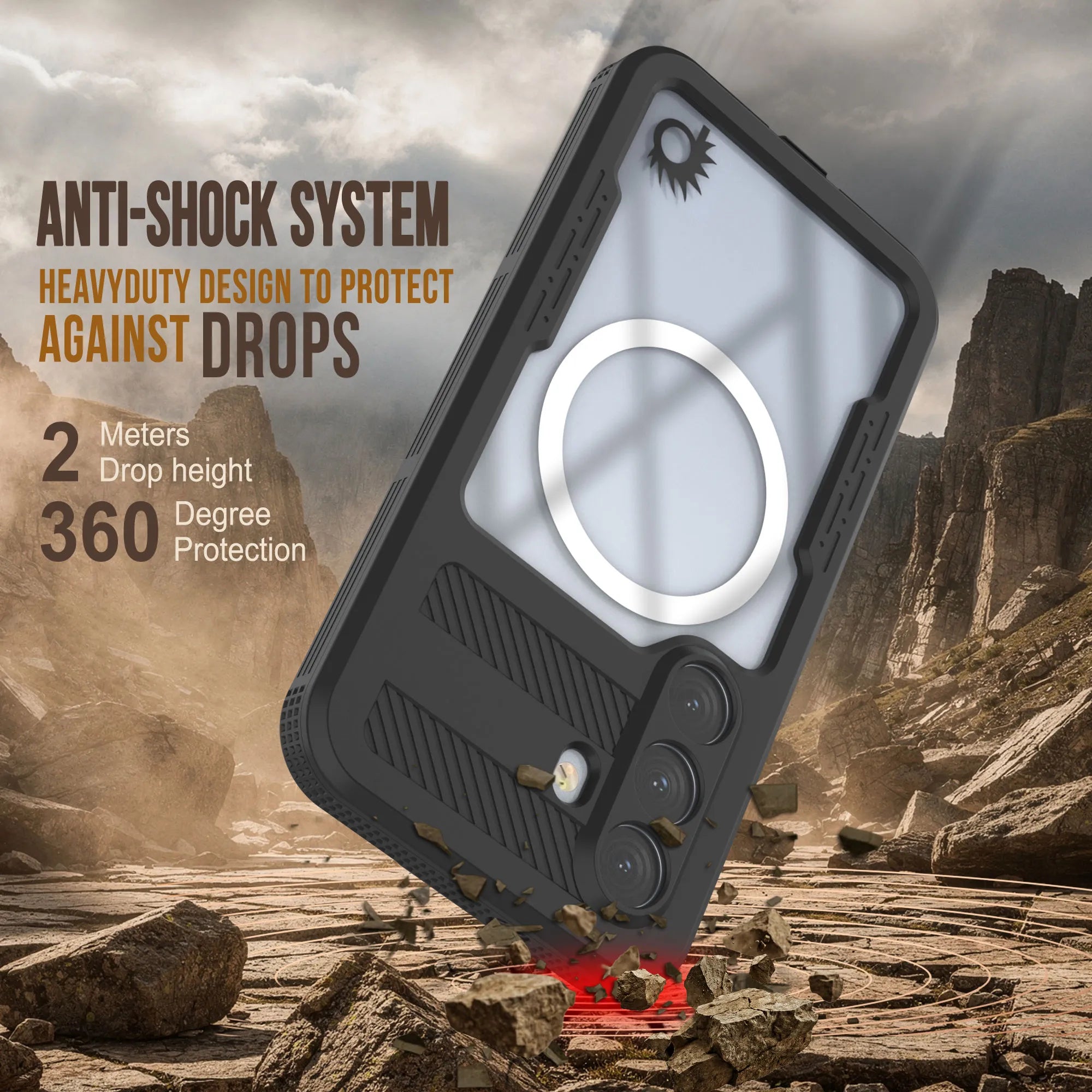 Galaxy S26+ Plus Waterproof Case [Alpine 2.0 Series] [Slim Fit] [IP68 Certified] [Shockproof] [Black]