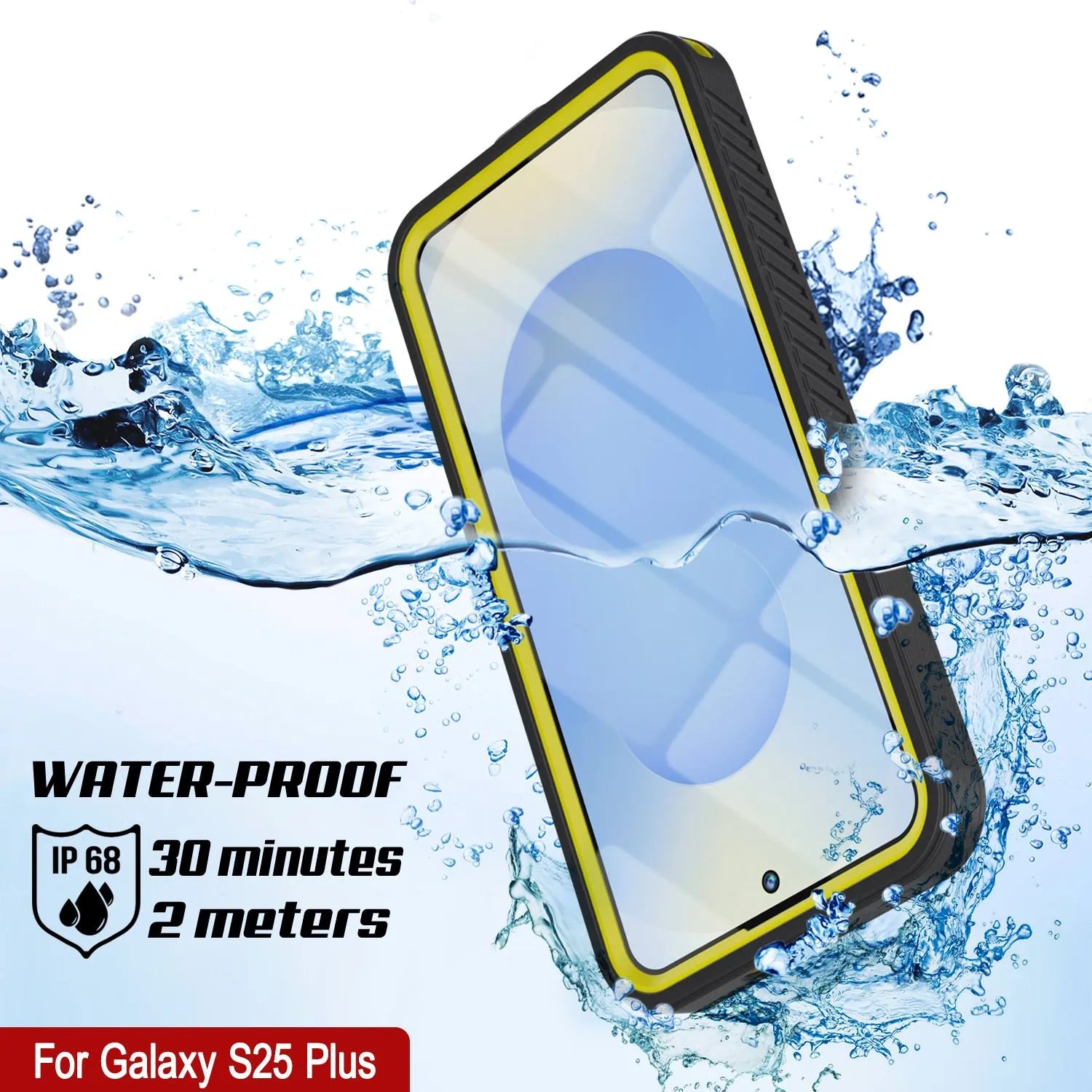 Galaxy S25+ Plus Water/ Shockproof [Extreme Series] With Screen Protector Case [Yellow]