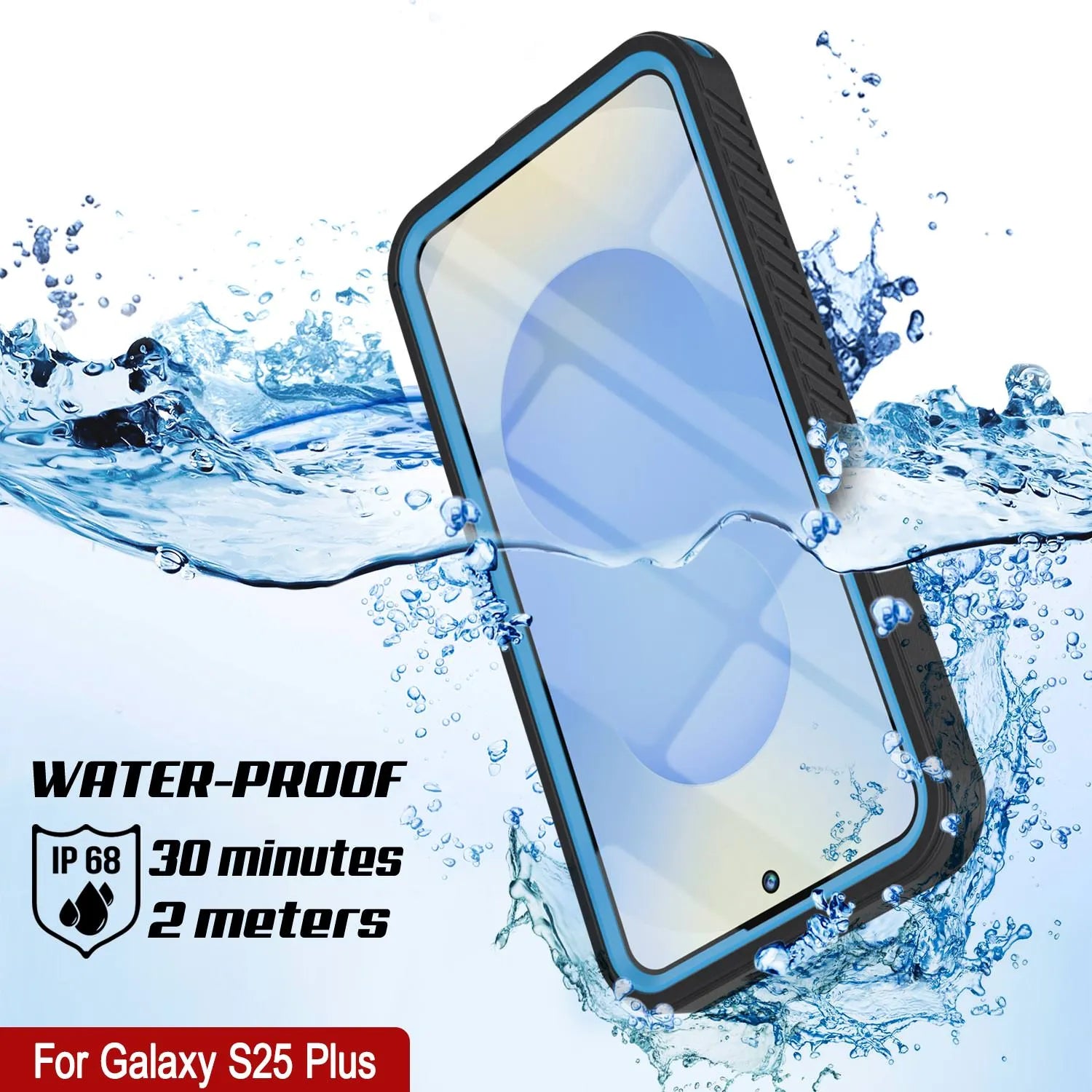 Galaxy S25+ Plus Water/ Shockproof [Extreme Series] With Screen Protector Case [Light Blue]