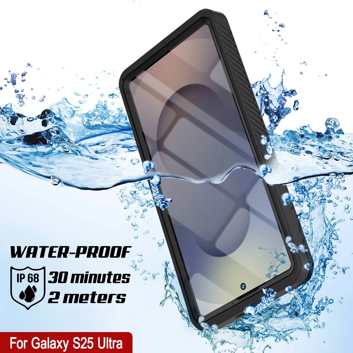 Galaxy S25 Ultra Water/ Shockproof [Extreme Series] With Screen Protector Case [Black]