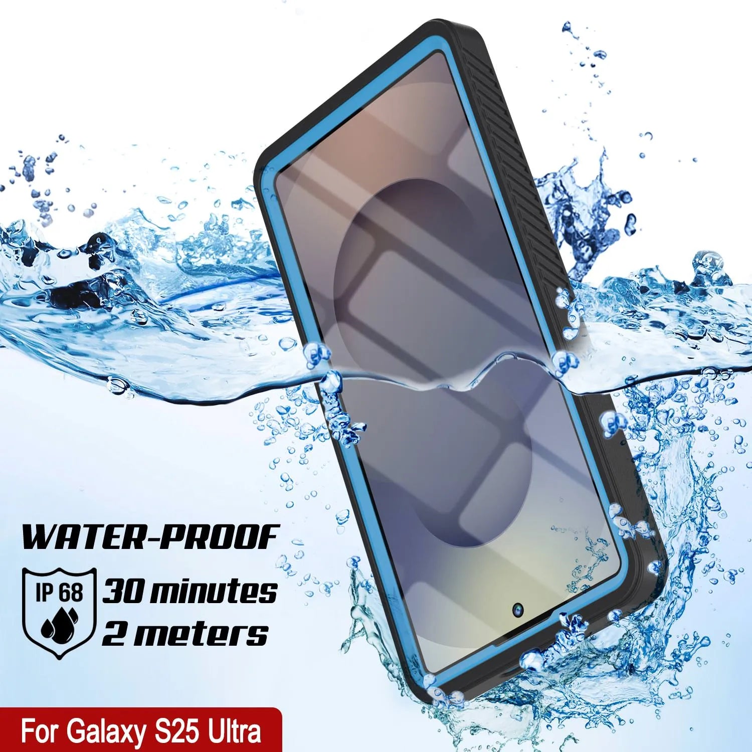 Galaxy S25 Ultra Water/ Shockproof [Extreme Series] With Screen Protector Case [Light Blue]