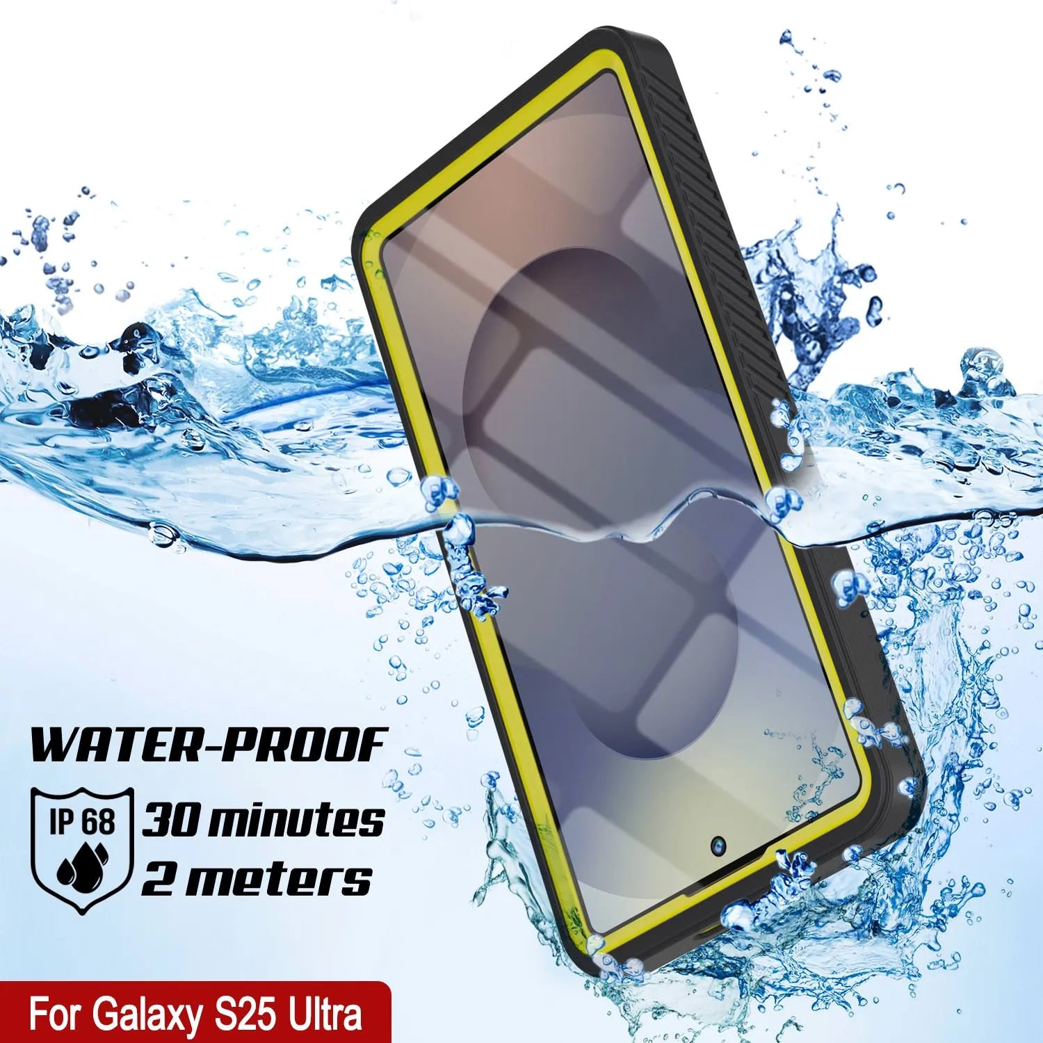 Galaxy S25 Ultra Water/ Shockproof [Extreme Series] With Screen Protector Case [Yellow]