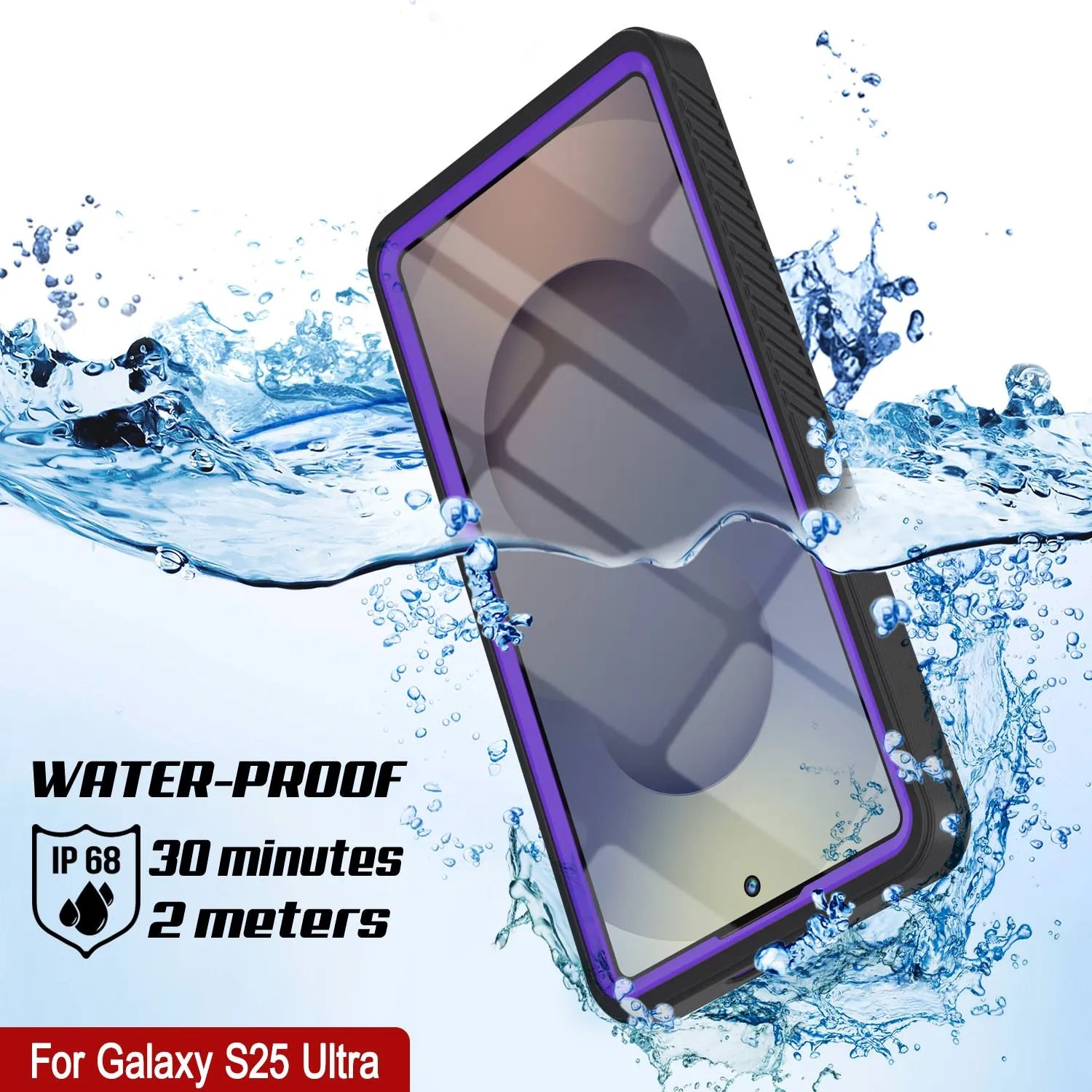 Galaxy S25 Ultra Water/ Shockproof [Extreme Series] With Screen Protector Case [Purple]