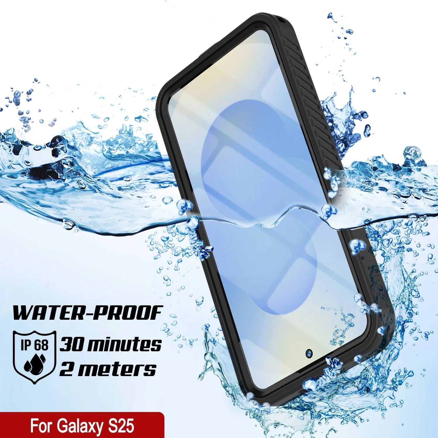 Galaxy S25 Water/ Shockproof [Extreme Series] With Screen Protector Case [Black]