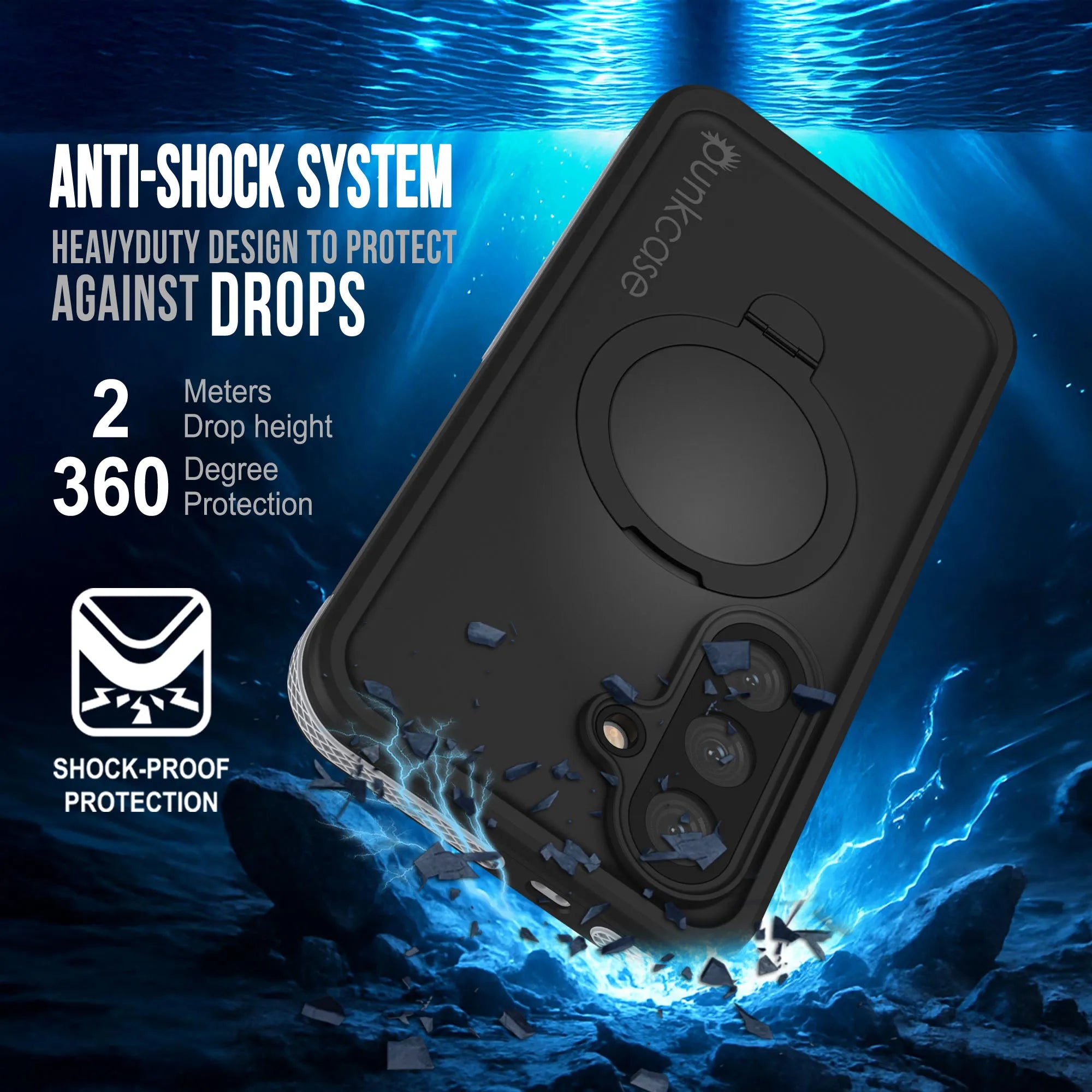 Galaxy S26 Plus Waterproof Case [Kickstud 2.0 Series] Protective IP68 Cover W/Screen Protector & Kickstand [White]