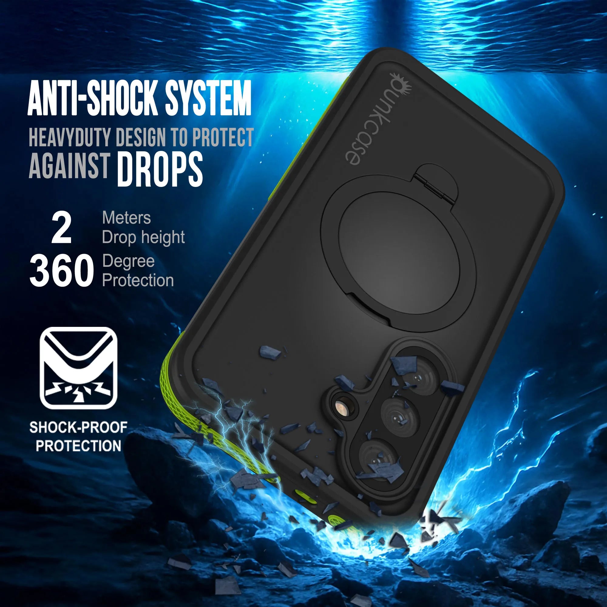 Galaxy S26 Waterproof Case [Kickstud 2.0 Series] Protective IP68 Cover W/Screen Protector & Kickstand [Green]