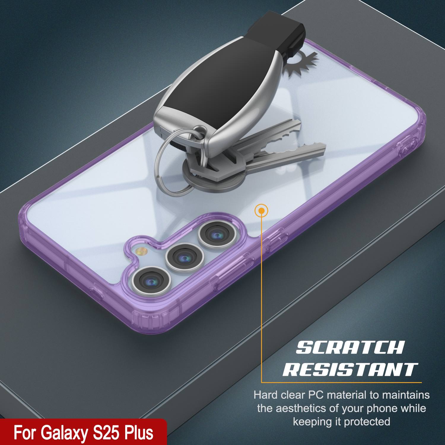 Galaxy S25 Plus Case [Clear Acrylic Series] [Non-Slip] For Galaxy S25 Plus [Purple]