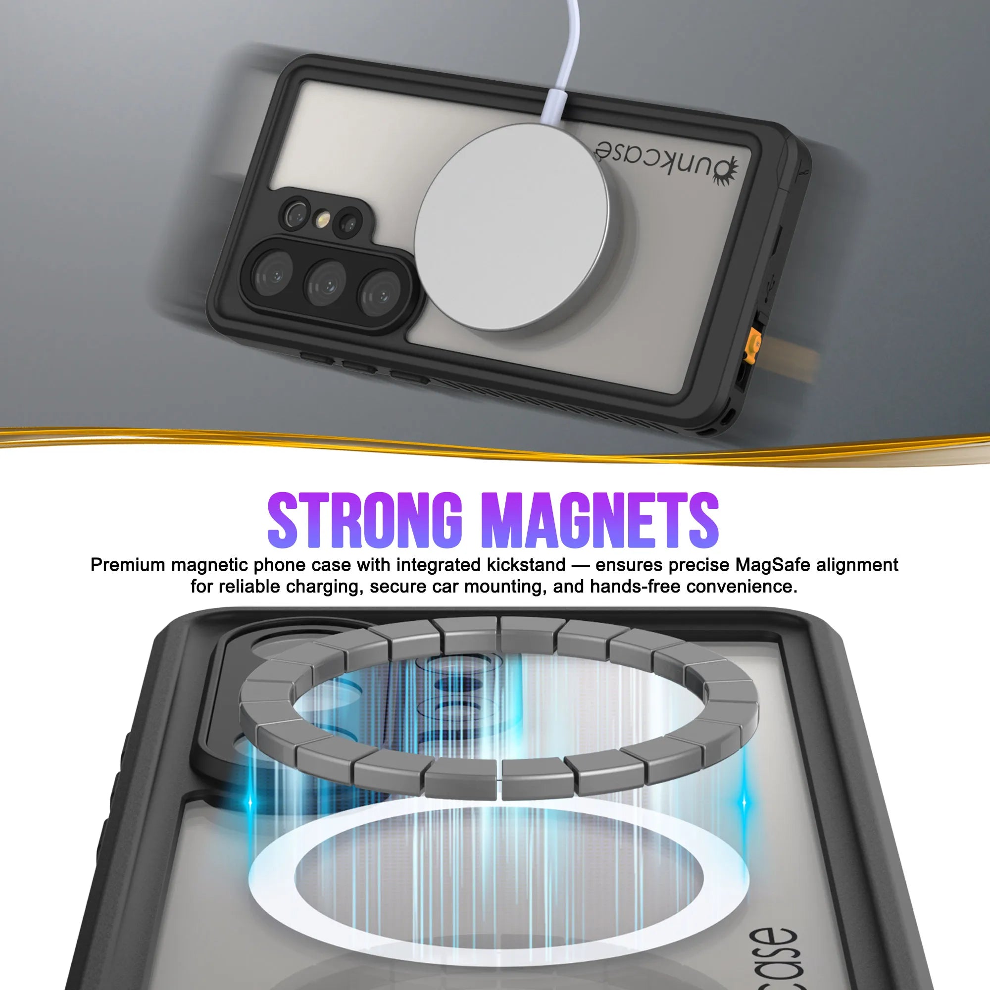 Galaxy S26 Ultra Waterproof Case, Punkcase [Extreme Mag Series] Armor Cover W/ Built In Screen Protector [Grey]