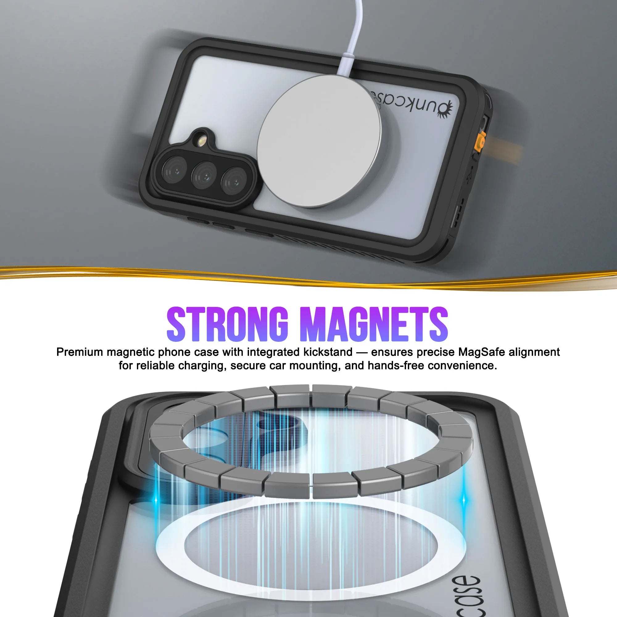 Galaxy S26 Waterproof Case, Punkcase [Extreme Mag Series] Armor Cover W/ Built In Screen Protector [Yellow]