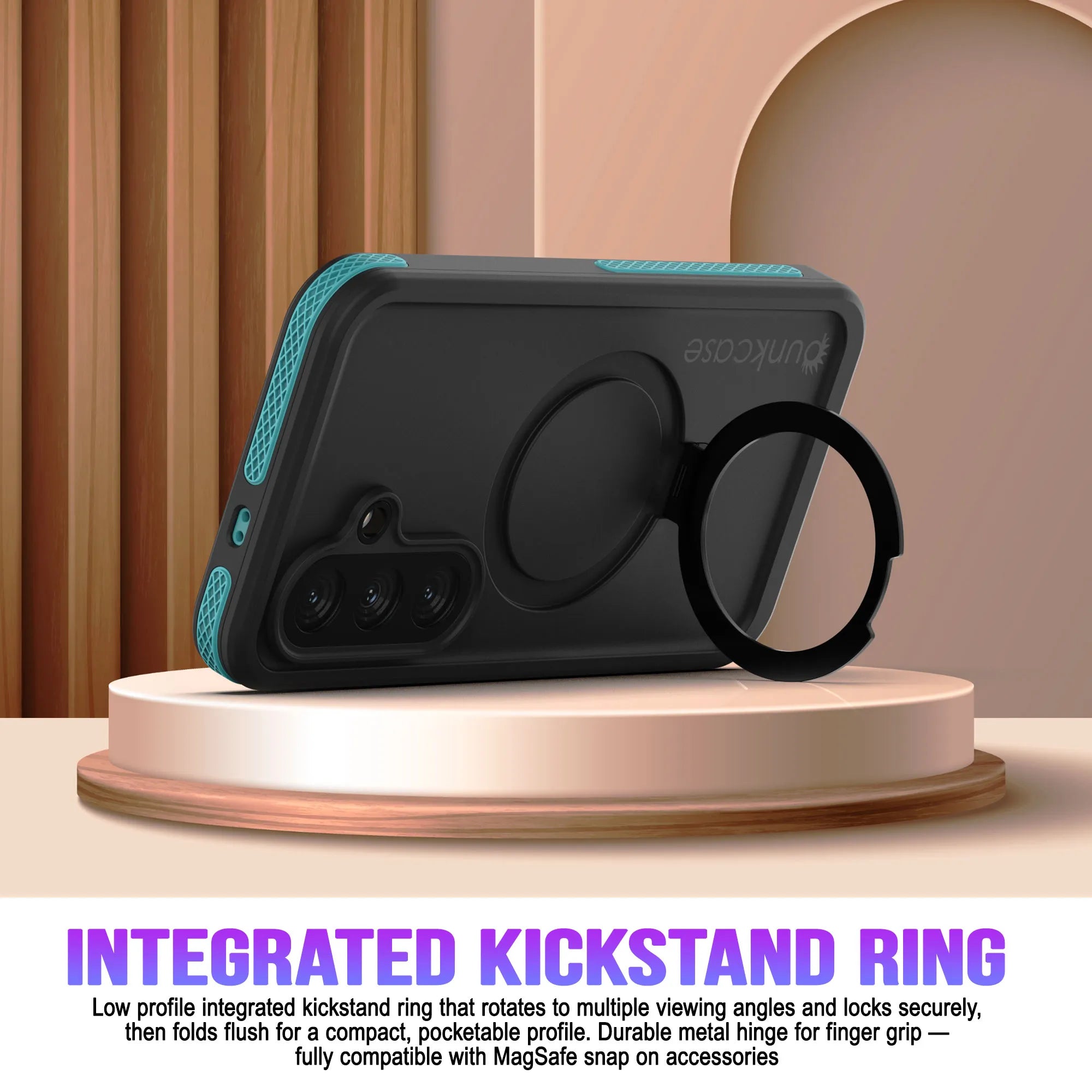 Galaxy S26 Plus Waterproof Case [Kickstud 2.0 Series] Protective IP68 Cover W/Screen Protector & Kickstand [Teal]