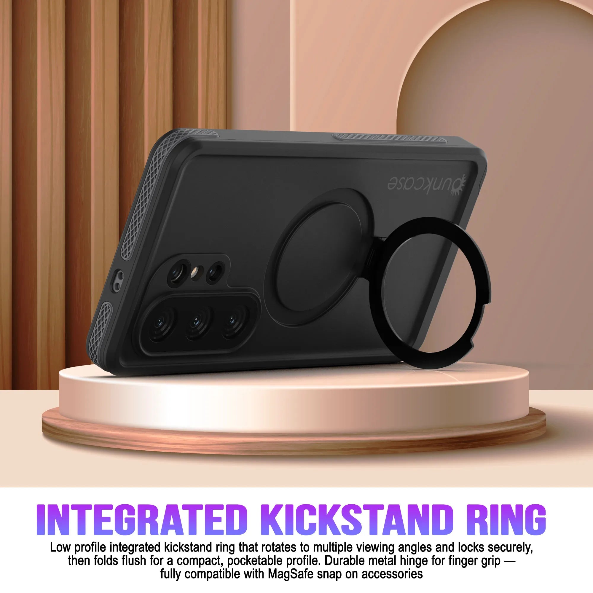 Galaxy S26 Ultra Waterproof Case [Kickstud 2.0 Series] Protective IP68 Cover W/Screen Protector & Kickstand [Grey]