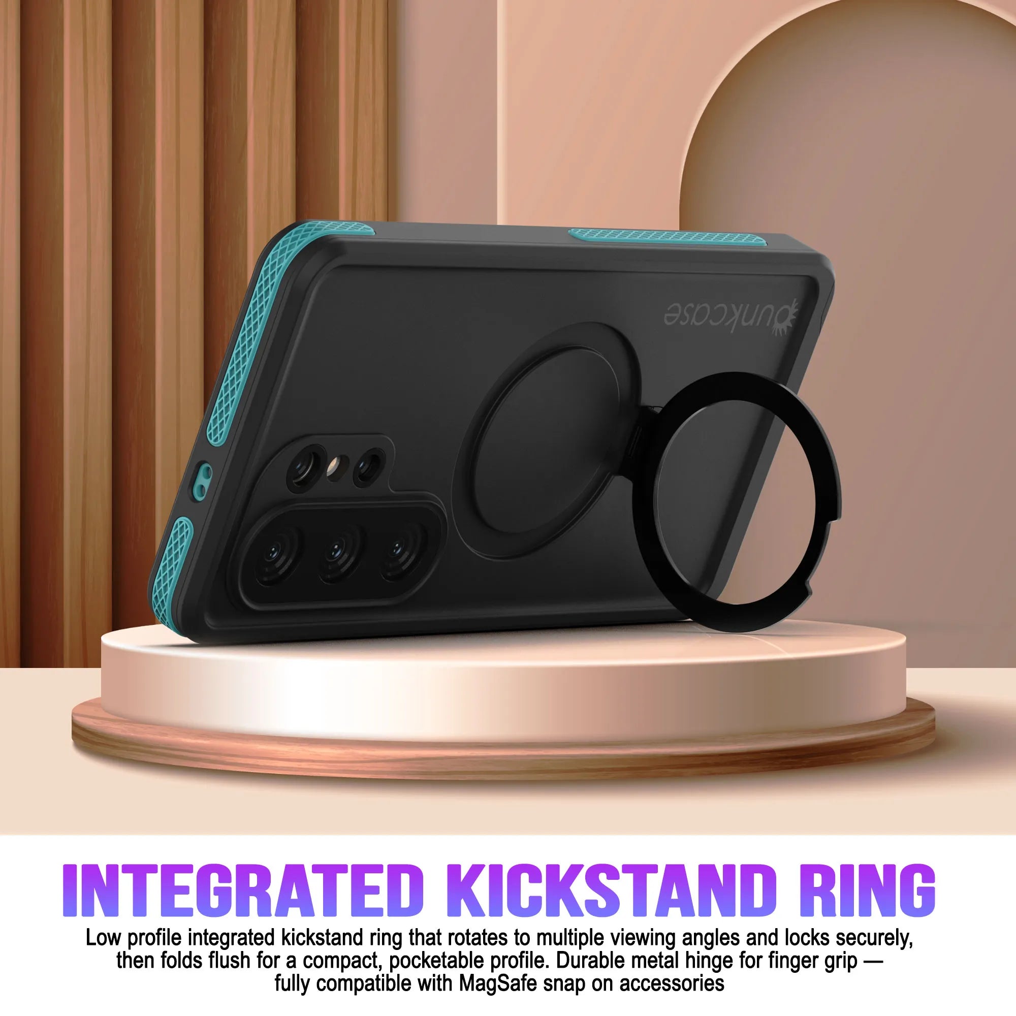 Galaxy S26 Ultra Waterproof Case [Kickstud 2.0 Series] Protective IP68 Cover W/Screen Protector & Kickstand [Teal]