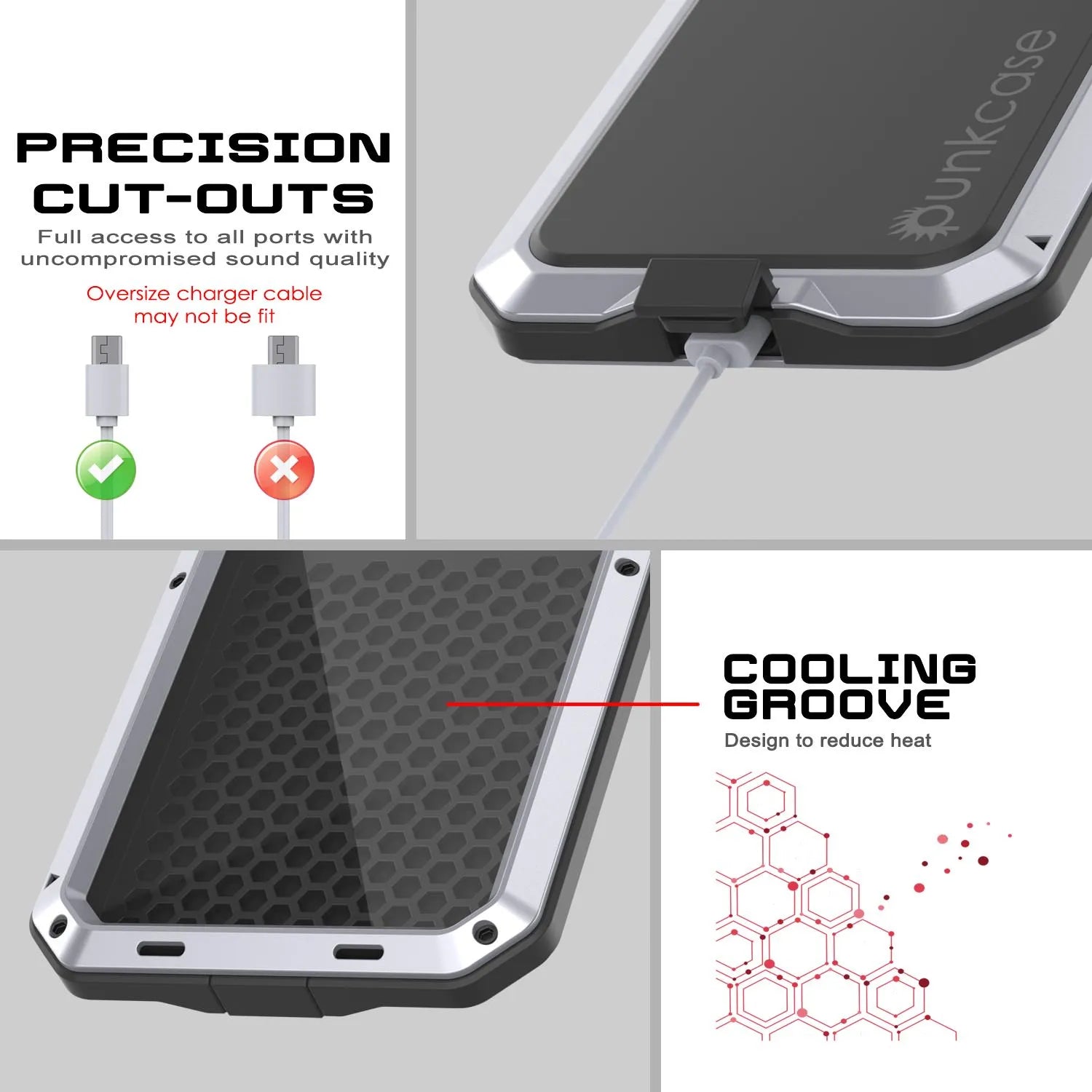 iPhone 17 Pro Metal Case, Heavy Duty Military Grade Armor Cover [shock proof] Full Body Hard [White]