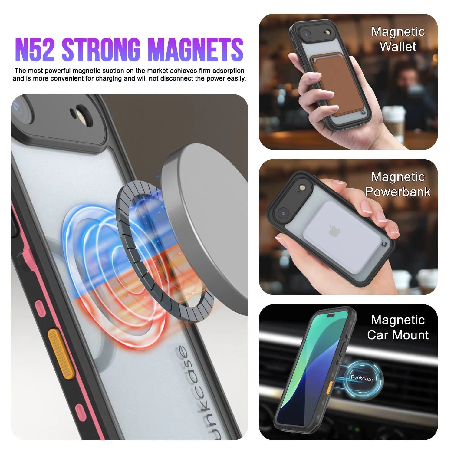 iPhone 17 Air Waterproof IP68 Case, Punkcase [Pink] [StudStar Series] [Slim Fit] [Dirtproof]
