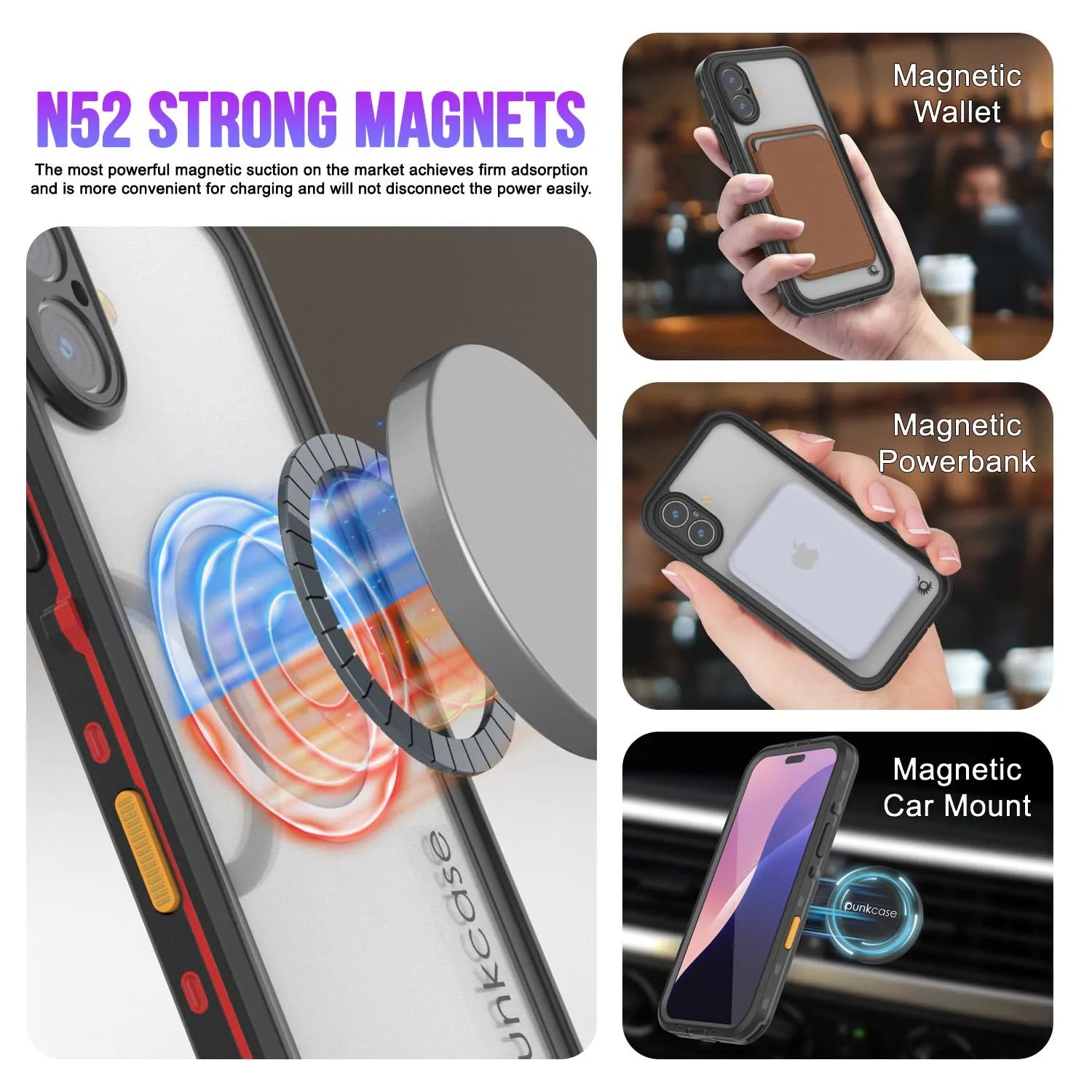 iPhone 17 Waterproof IP68 Case, Punkcase [Red] [StudStar Series] [Slim Fit]