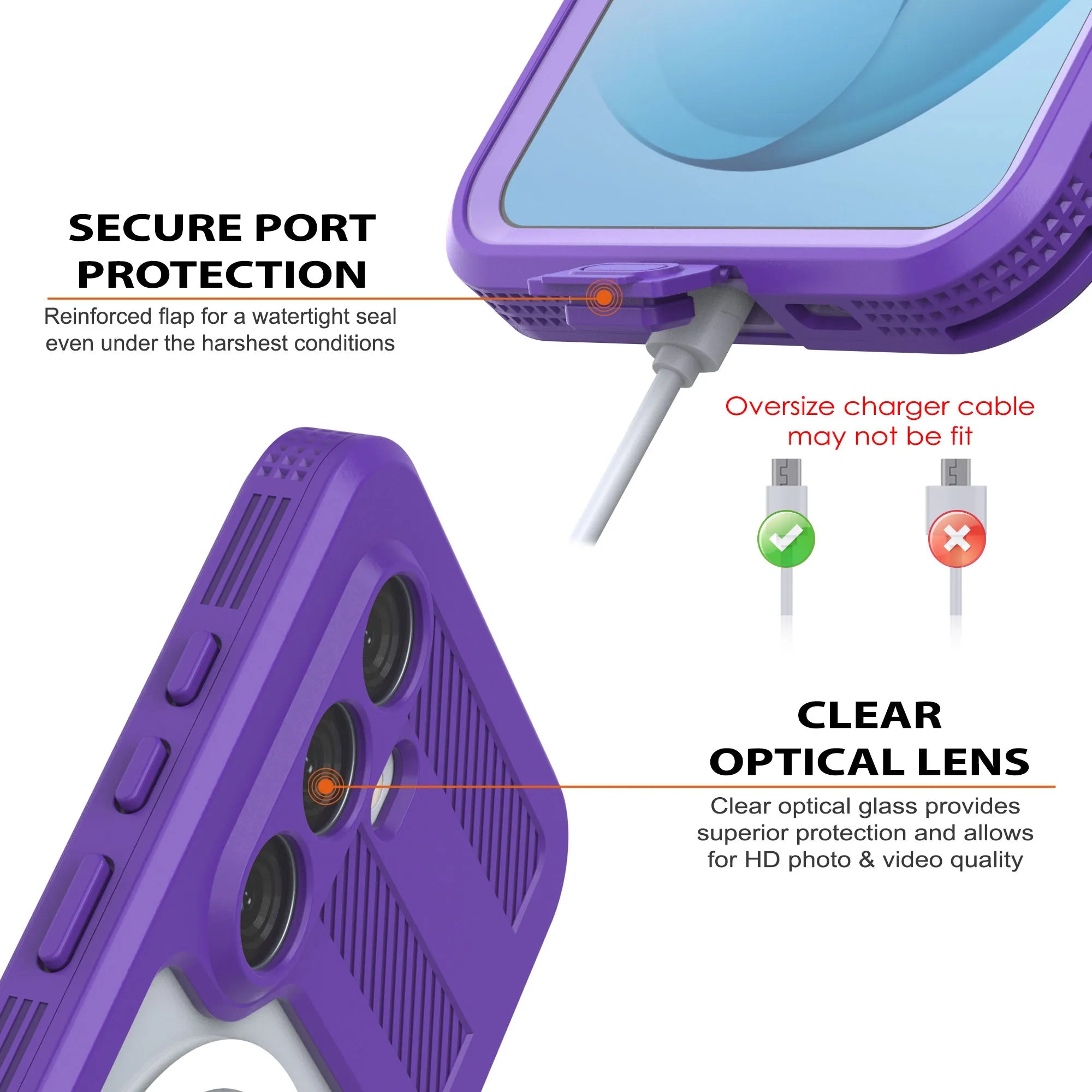 Galaxy S26+ Plus Waterproof Case [Alpine 2.0 Series] [Slim Fit] [IP68 Certified] [Shockproof] [Purple]