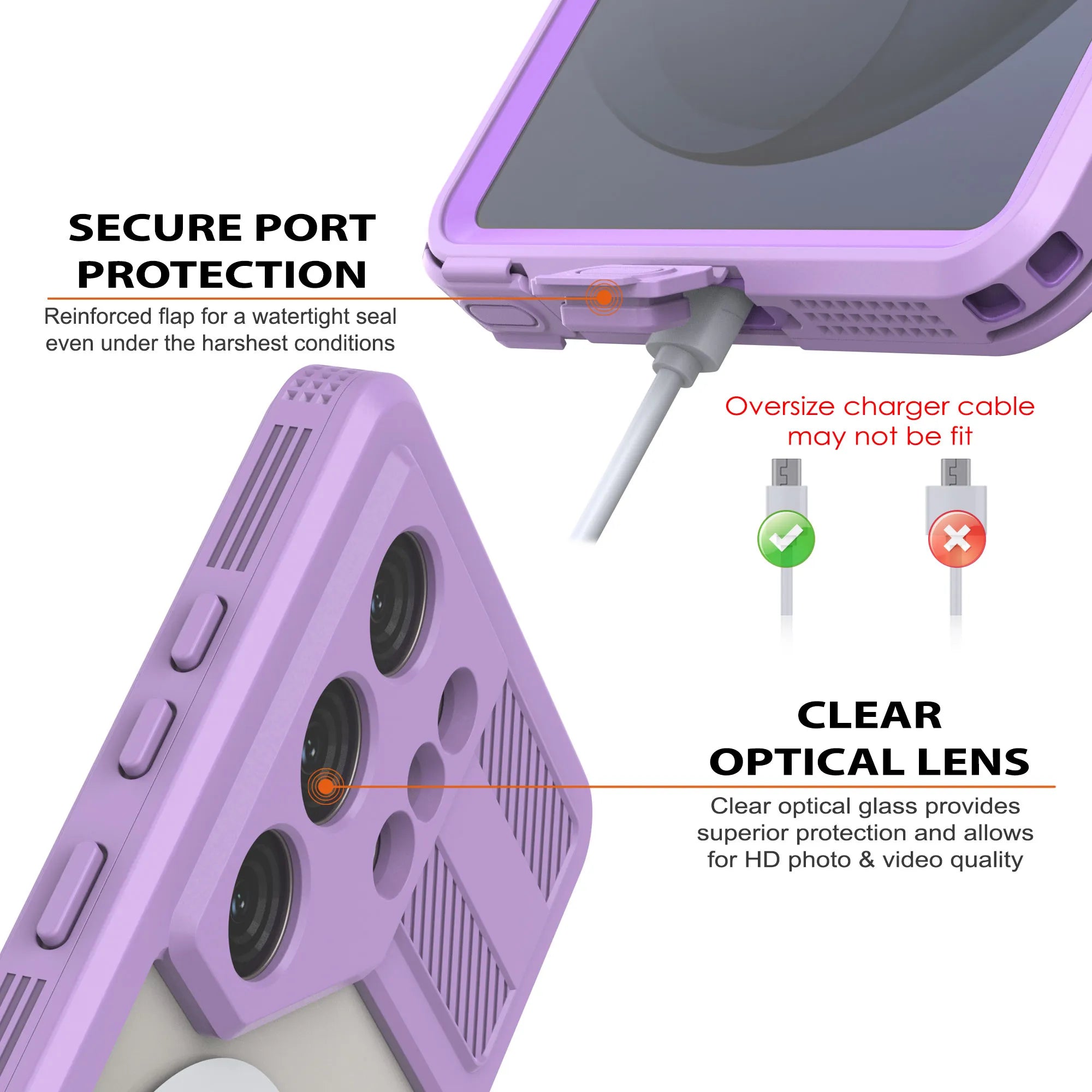 Galaxy S26 Ultra Waterproof Case [Alpine 2.0 Series] [Slim Fit] [IP68 Certified] [Shockproof] [Lilac]