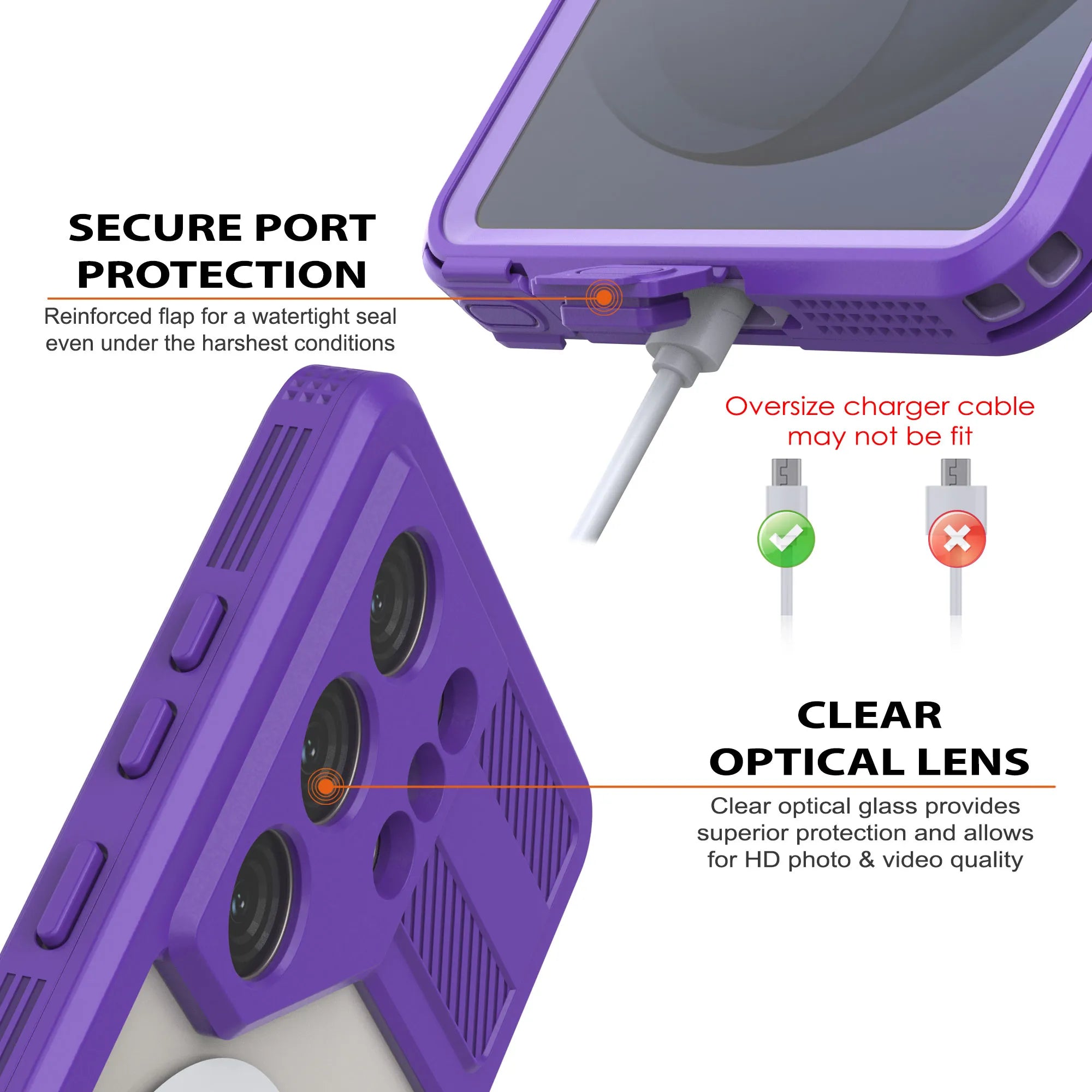 Galaxy S26 Ultra Waterproof Case [Alpine 2.0 Series] [Slim Fit] [IP68 Certified] [Shockproof] [Purple]