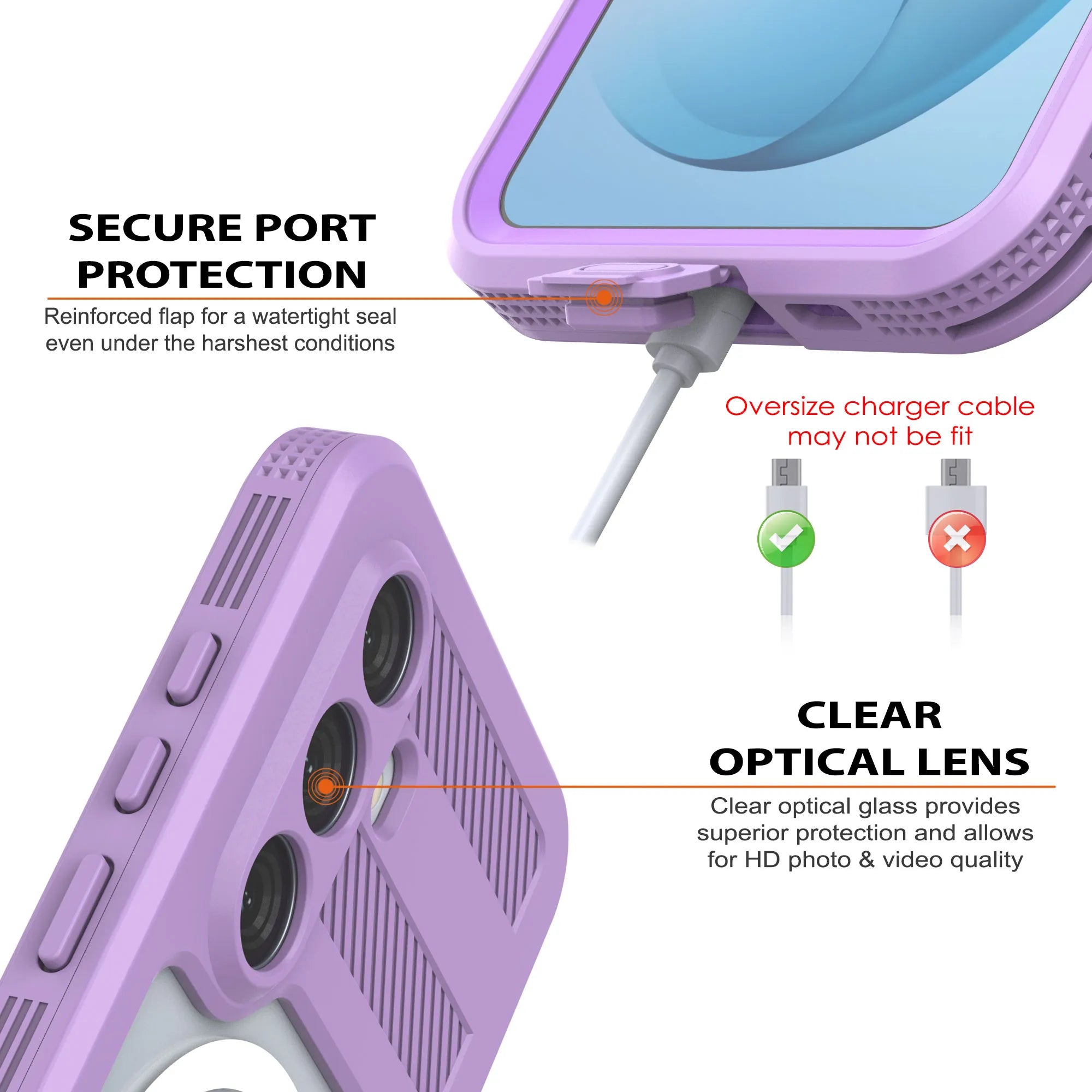 Galaxy S26 Waterproof Case [Alpine 2.0 Series] [Slim Fit] [IP68 Certified] [Shockproof] [Lilac]