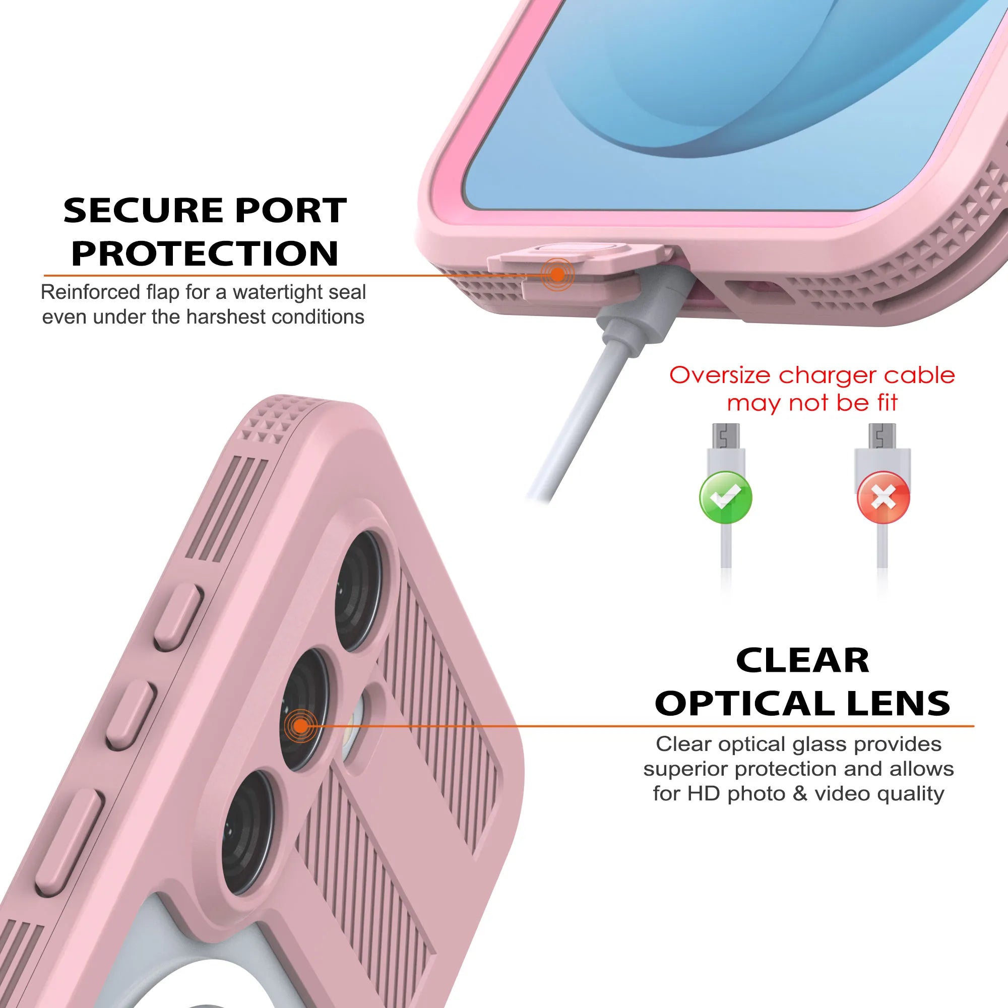 Galaxy S26 Waterproof Case [Alpine 2.0 Series] [Slim Fit] [IP68 Certified] [Shockproof] [Pink]