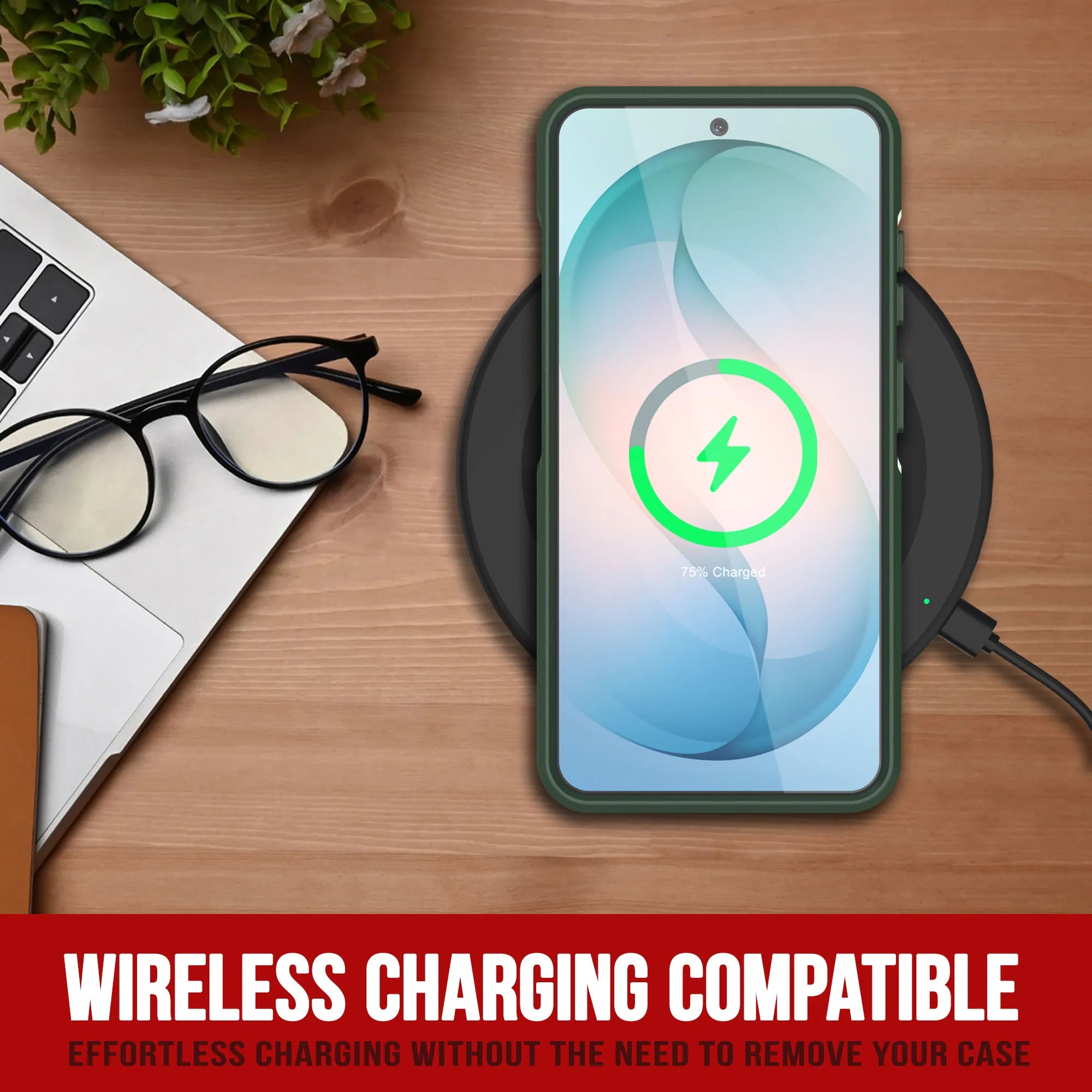 PunkCase Galaxy S26+ Plus Case, [Spartan 2.0 Series] Clear Rugged Heavy Duty Cover [Dark Green]