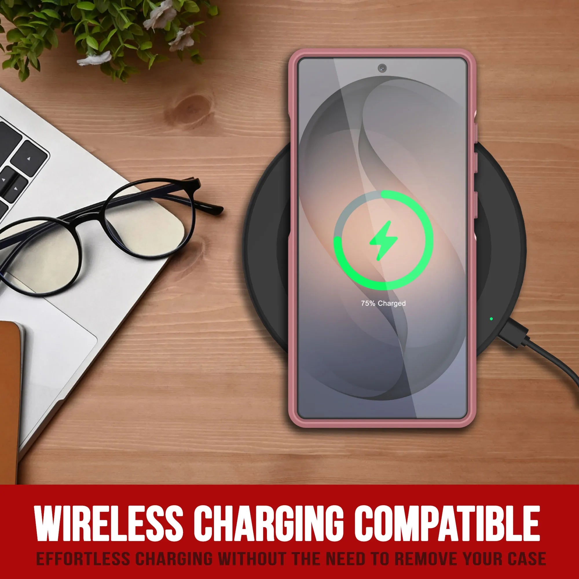 PunkCase Galaxy S26 Ultra Case, [Spartan 2.0 Series] Clear Rugged Heavy Duty Cover [Pink]