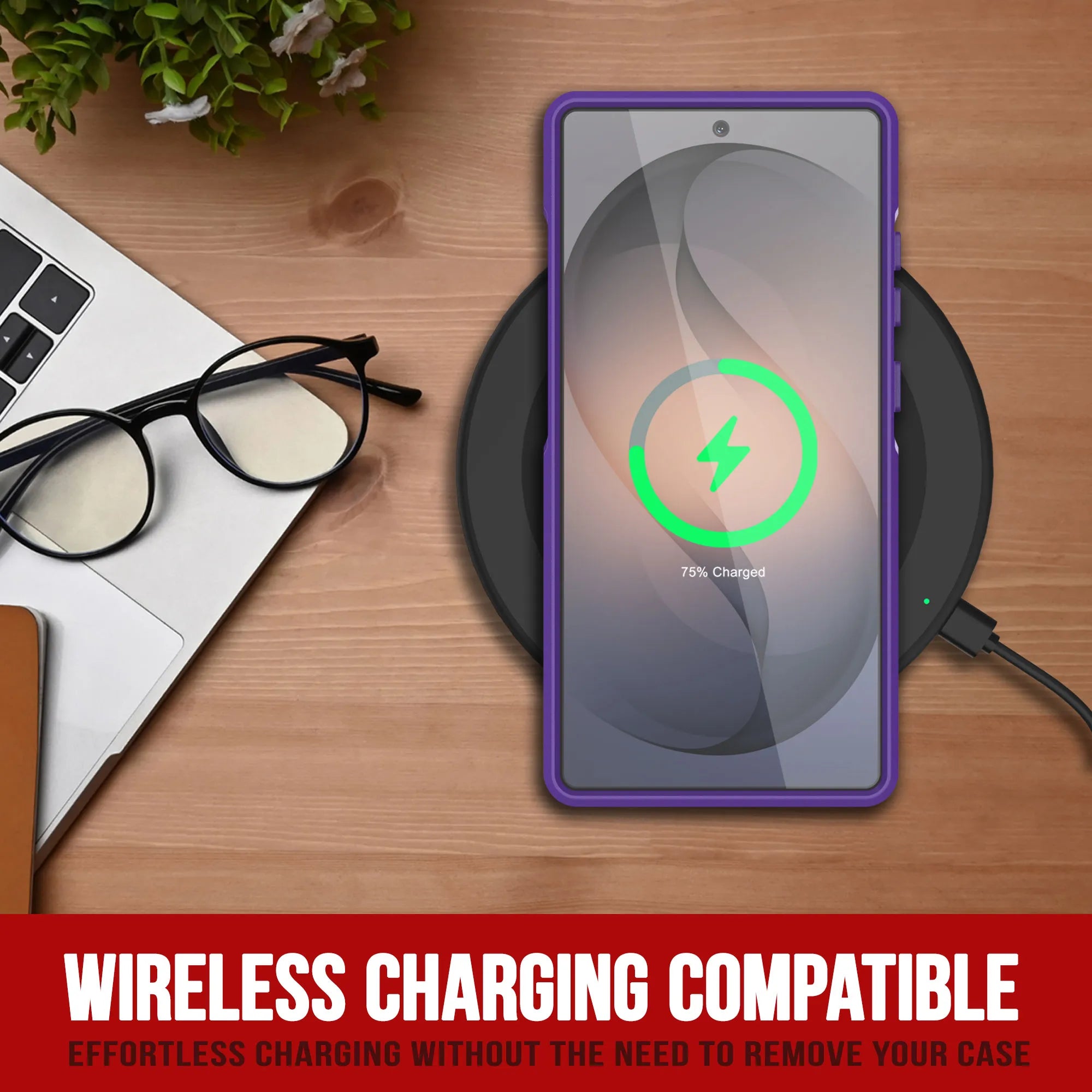 PunkCase Galaxy S26 Ultra Case, [Spartan 2.0 Series] Clear Rugged Heavy Duty Cover [Purple]