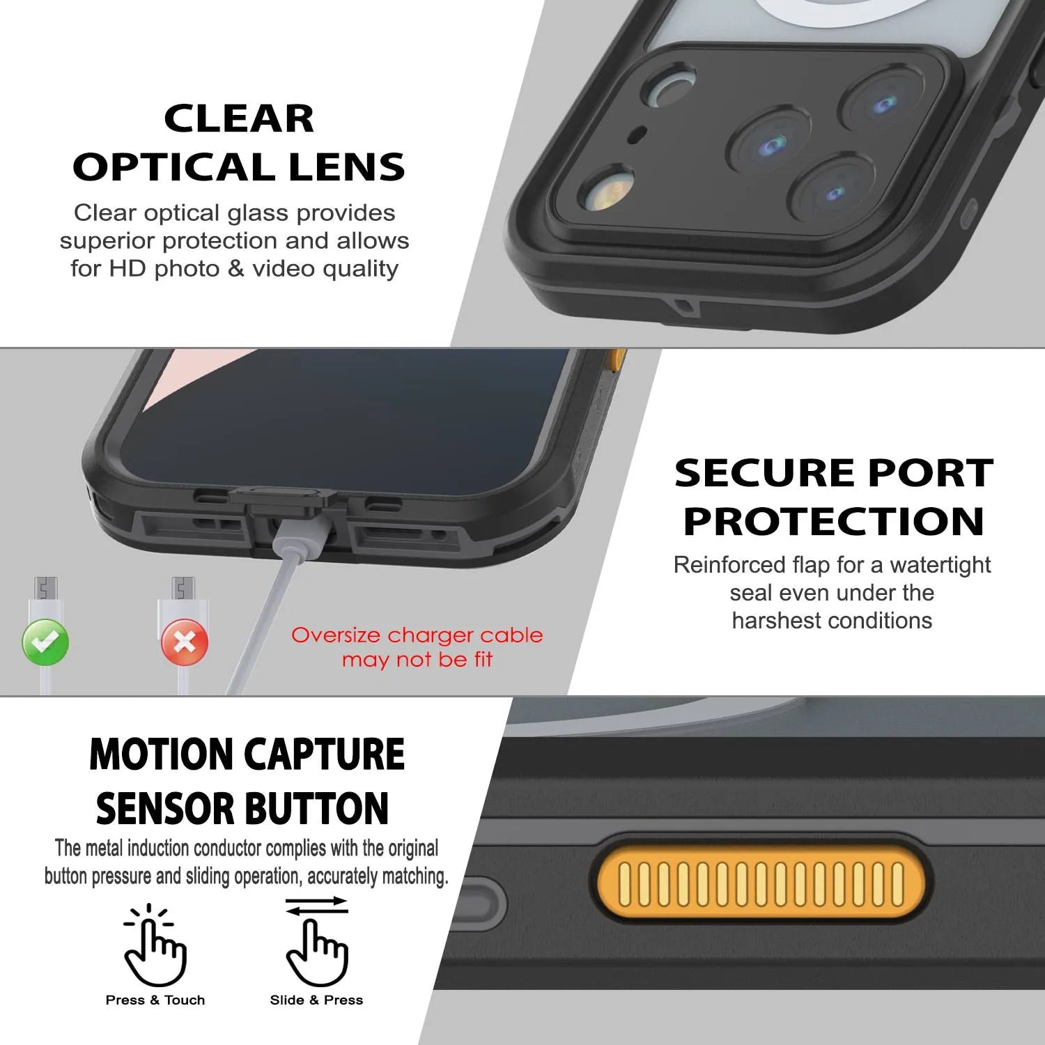 iPhone 17 Pro Max Waterproof IP68 Case, Punkcase [Teal] [StudStar Series] [Slim Fit]