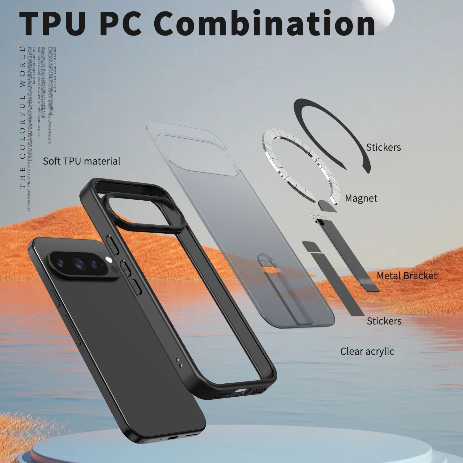 Google Pixel 10 Lucid 3.0 Clear Protective Cover w/ Magnetic Wireless Charging