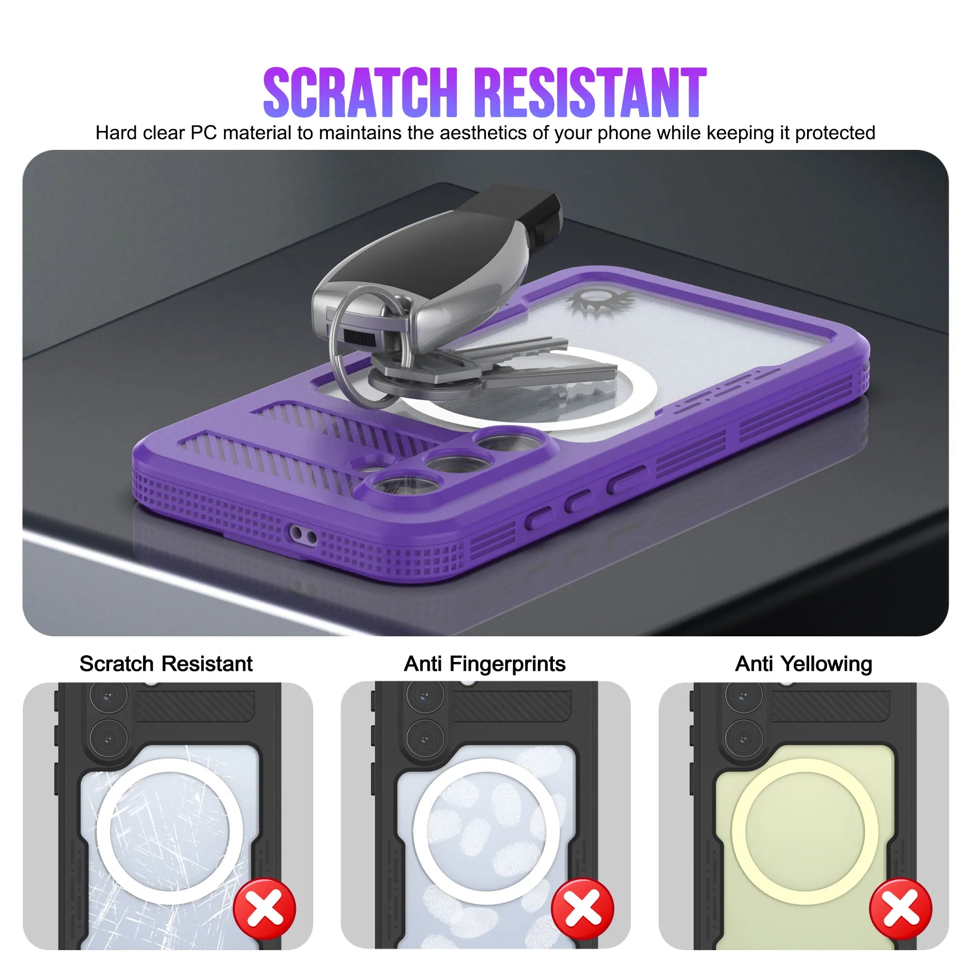 Galaxy S26+ Plus Waterproof Case [Alpine 2.0 Series] [Slim Fit] [IP68 Certified] [Shockproof] [Purple]