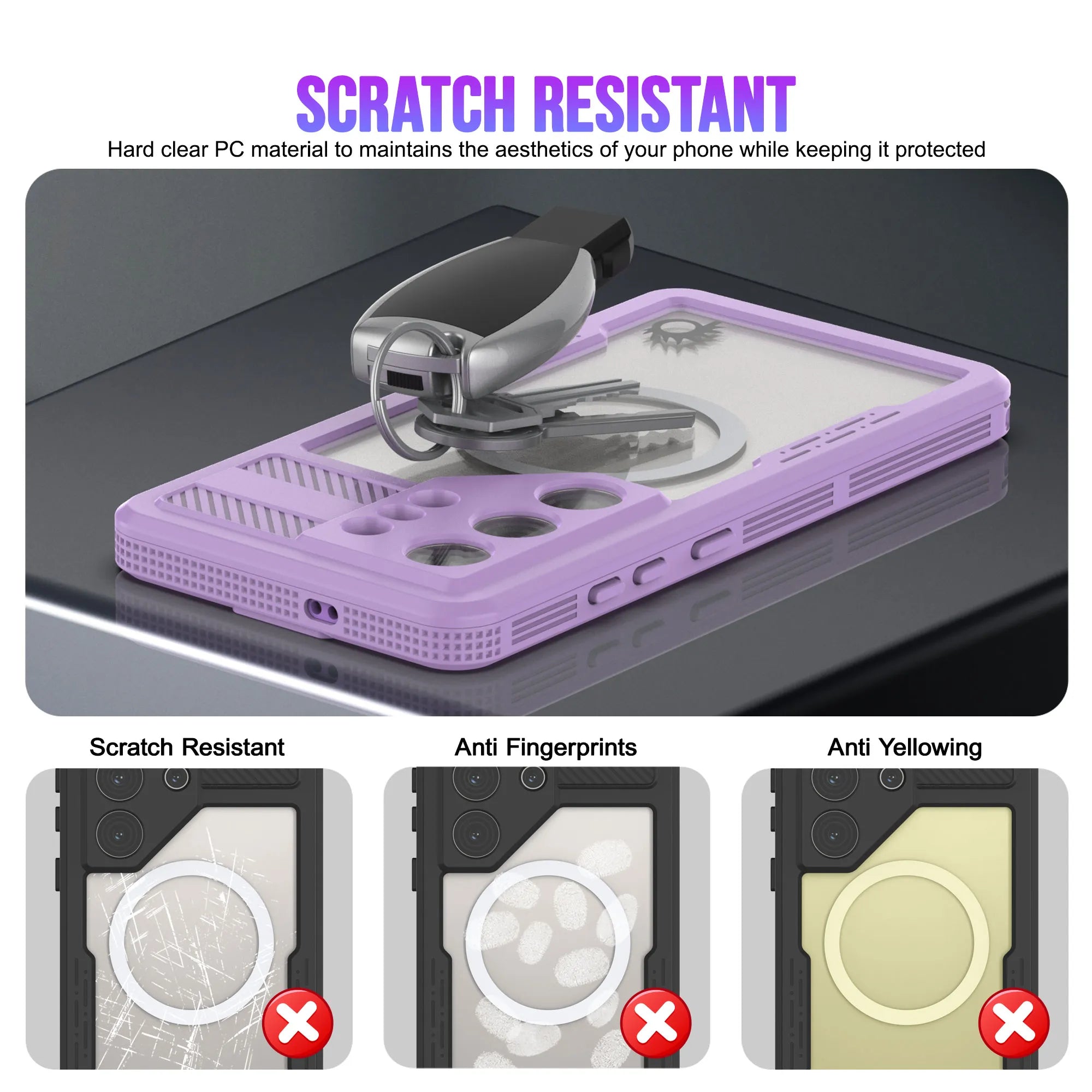 Galaxy S26 Ultra Waterproof Case [Alpine 2.0 Series] [Slim Fit] [IP68 Certified] [Shockproof] [Lilac]