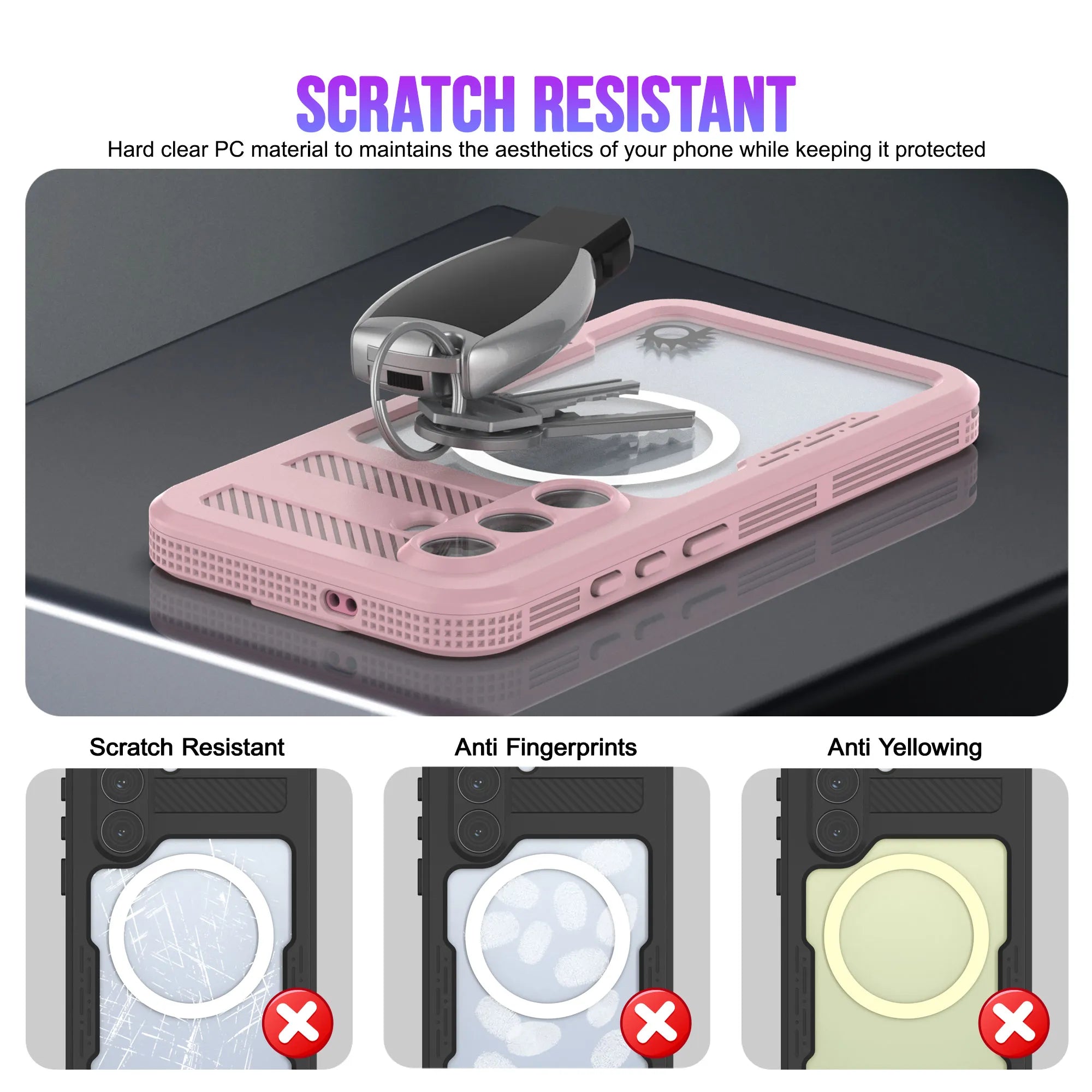 Galaxy S26 Waterproof Case [Alpine 2.0 Series] [Slim Fit] [IP68 Certified] [Shockproof] [Pink]