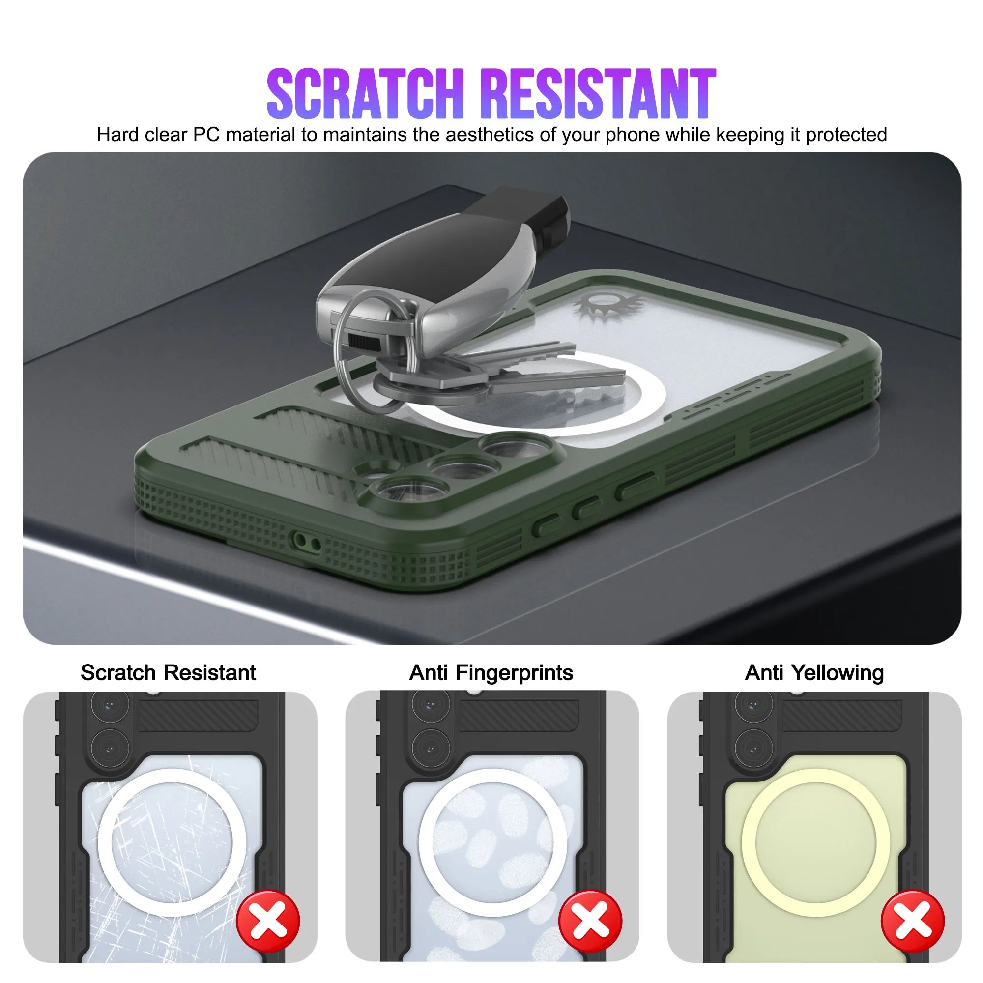 Galaxy S26 Waterproof Case [Alpine 2.0 Series] [Slim Fit] [IP68 Certified] [Shockproof] [Green]