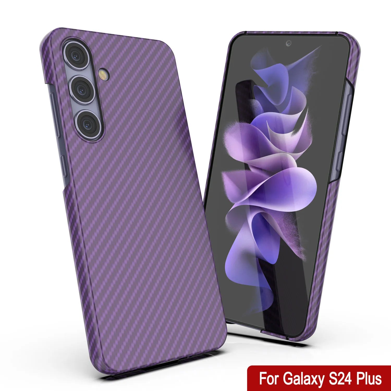 Galaxy S24 Plus Case, Punkcase CarbonShield, Heavy Duty & Ultra Thin Cover [shockproof][non slip] [Purple]