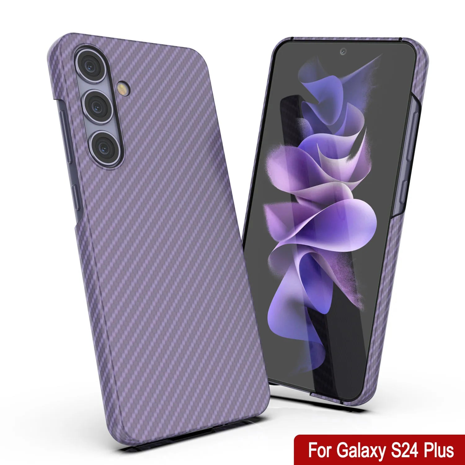 Galaxy S24 Plus Case, Punkcase CarbonShield, Heavy Duty & Ultra Thin Cover [shockproof][non slip] [Lilac]