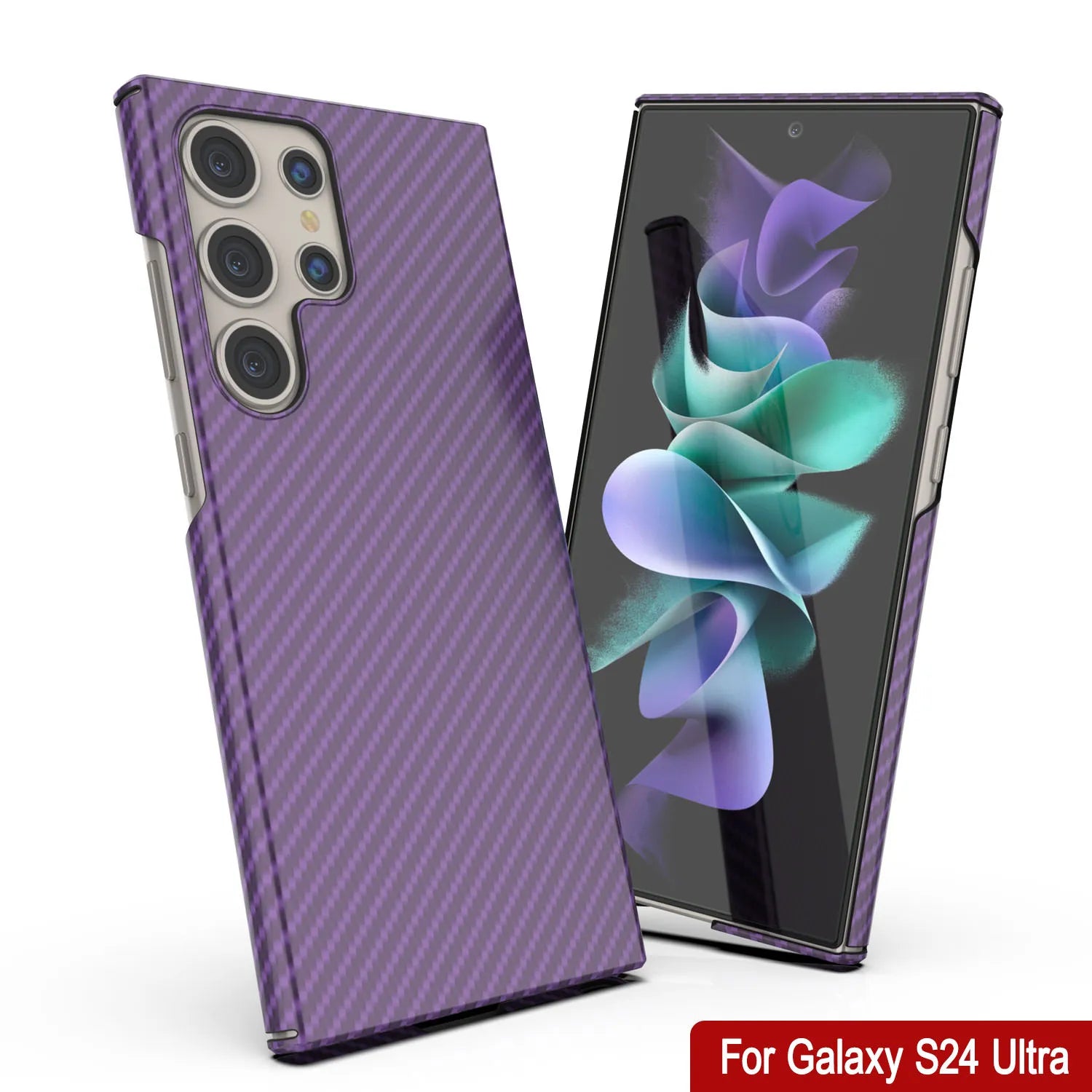 Galaxy S24 Ultra Case, Punkcase CarbonShield, Heavy Duty & Ultra Thin Cover [shockproof][non slip] [Purple]